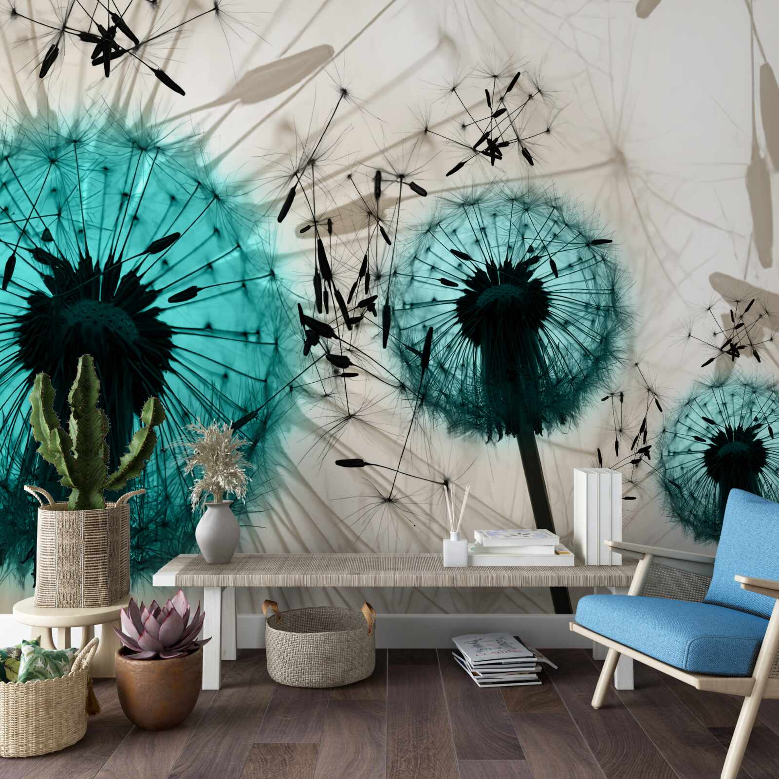 Фотошпалери великі плани кульбаб