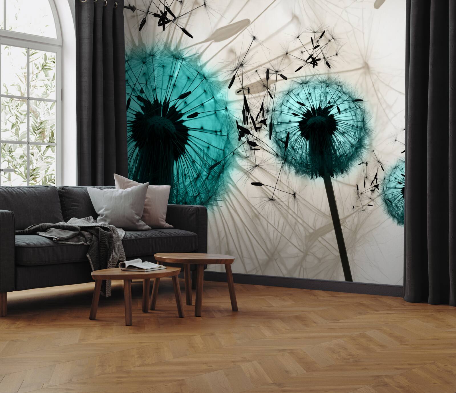 Фотошпалери великі плани кульбаб