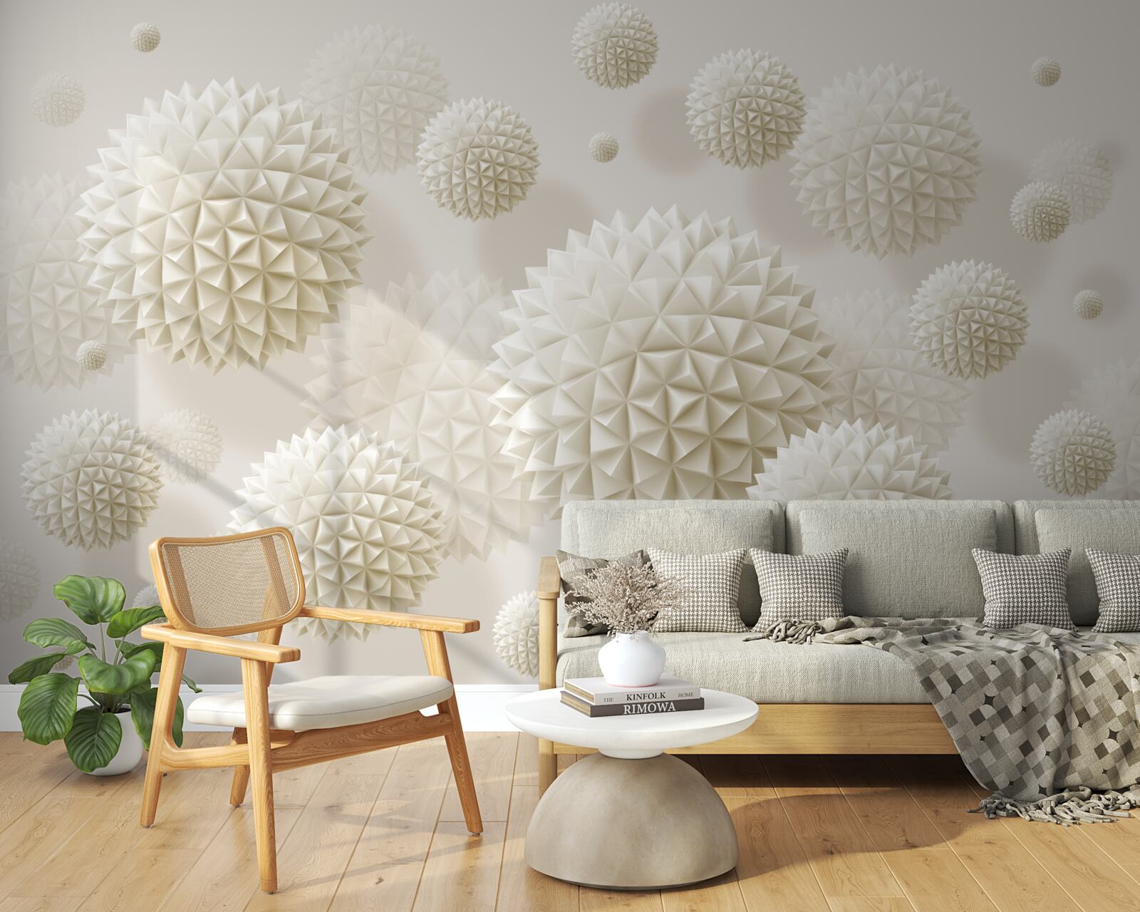 Фотошпалери гострі кульки, що плавають у стані невагомості