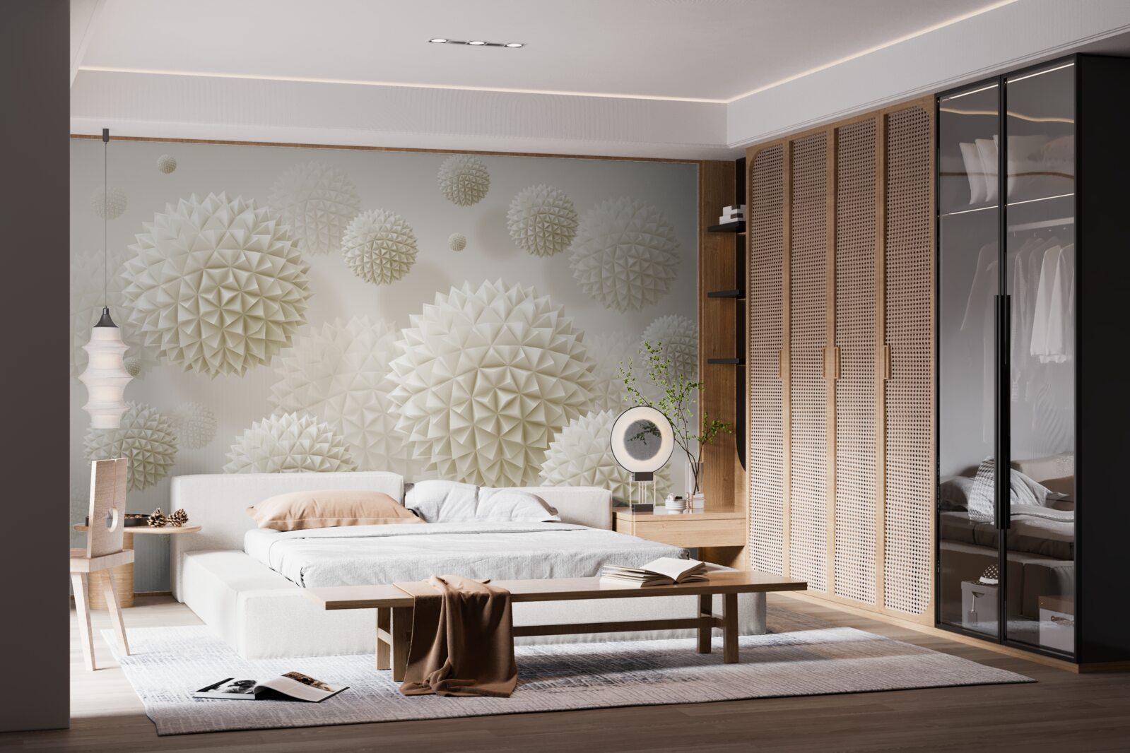 Фотошпалери гострі кульки, що плавають у стані невагомості