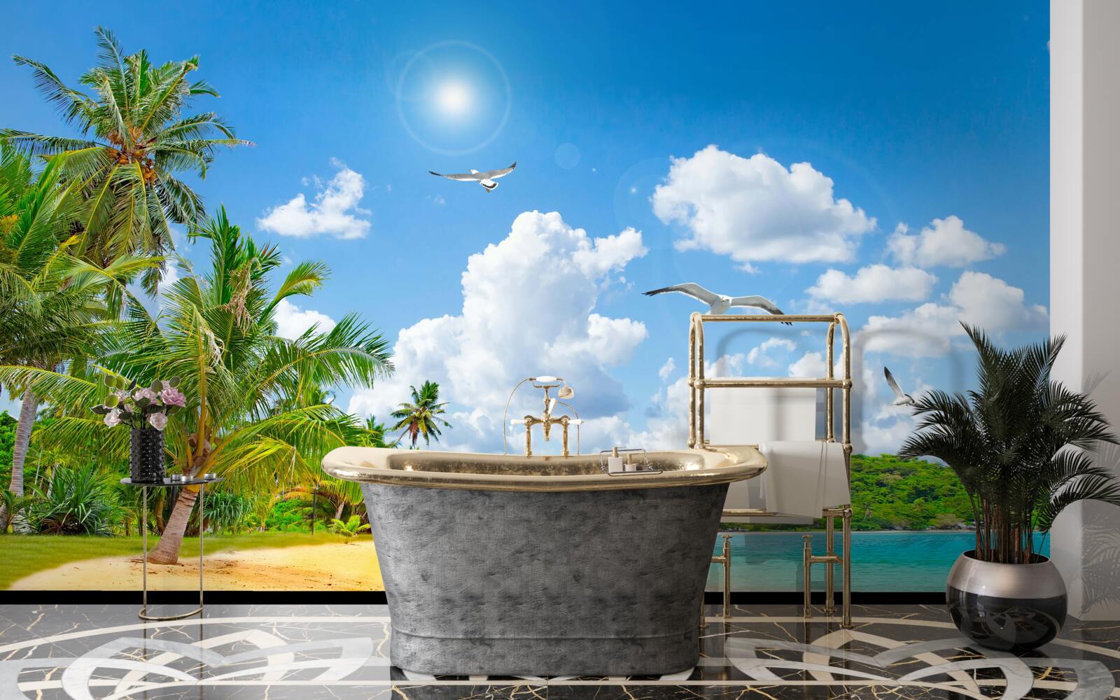 Фотошпалери море і пляж прекрасні