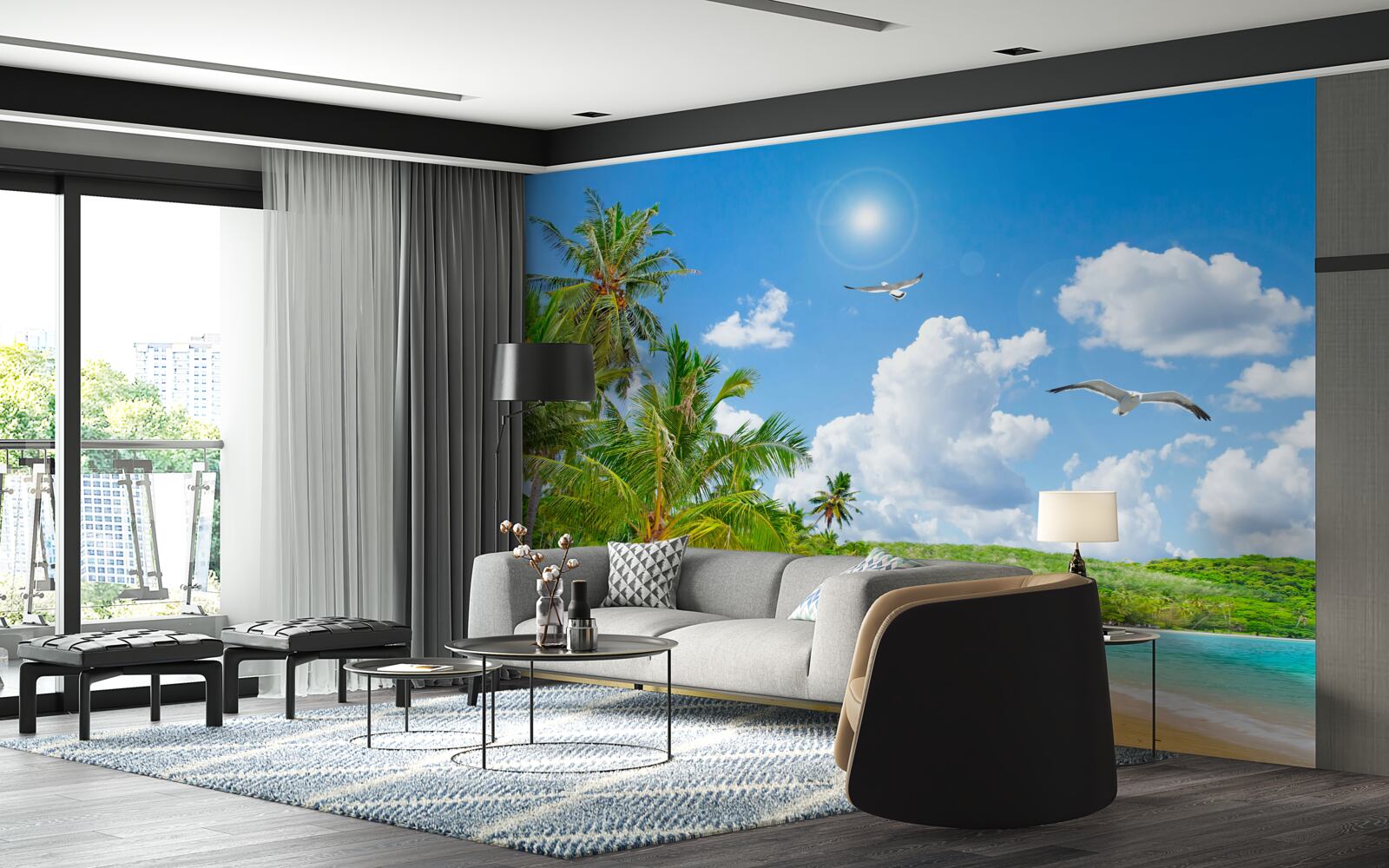 Фотошпалери море і пляж прекрасні