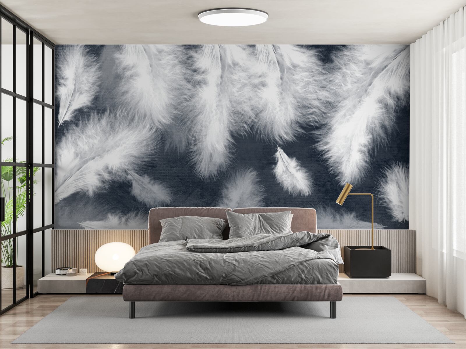 Фотошпалери щільне плаваюче пір'я