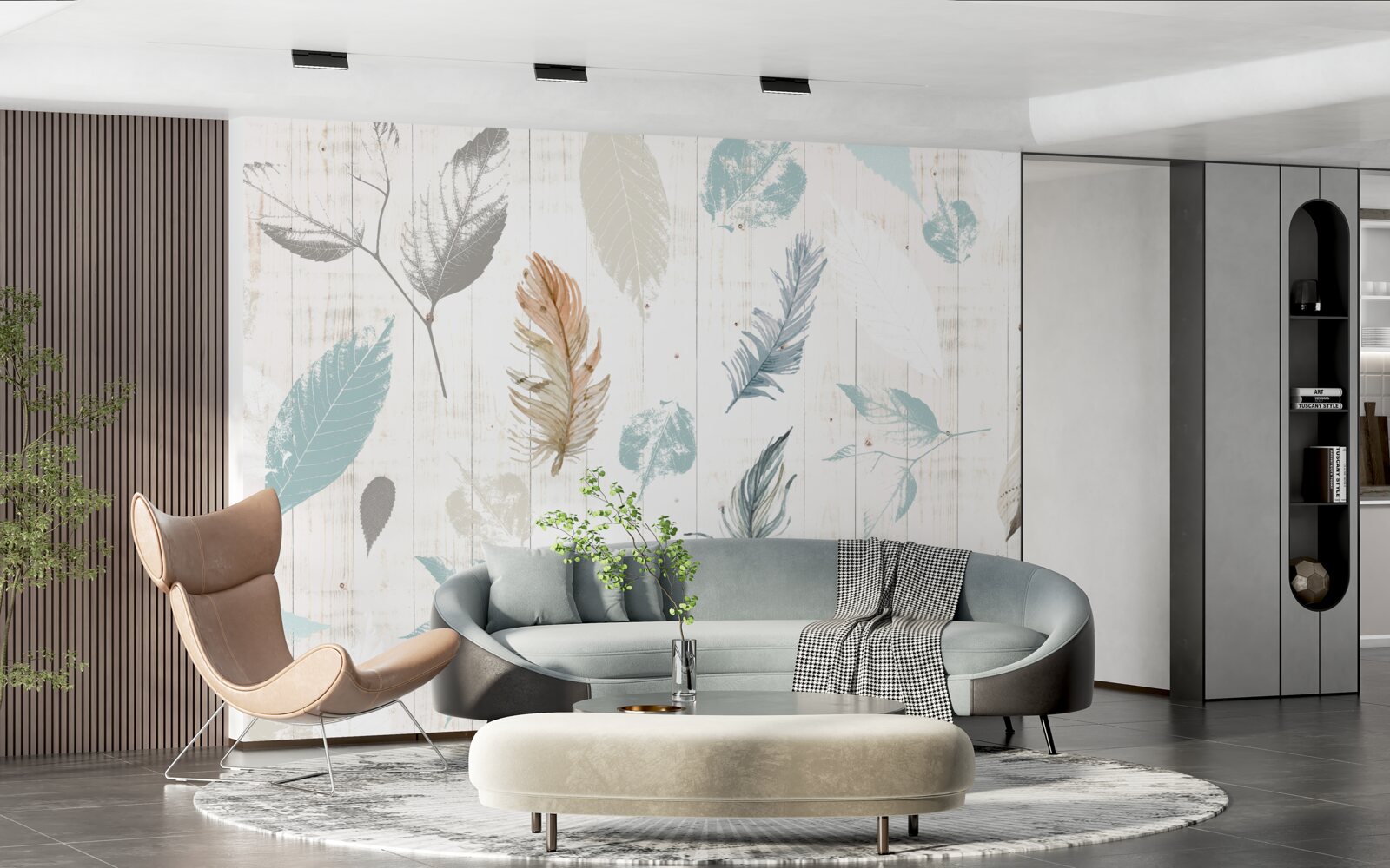 Фотошпалери Сліди осіннього тропічного листя