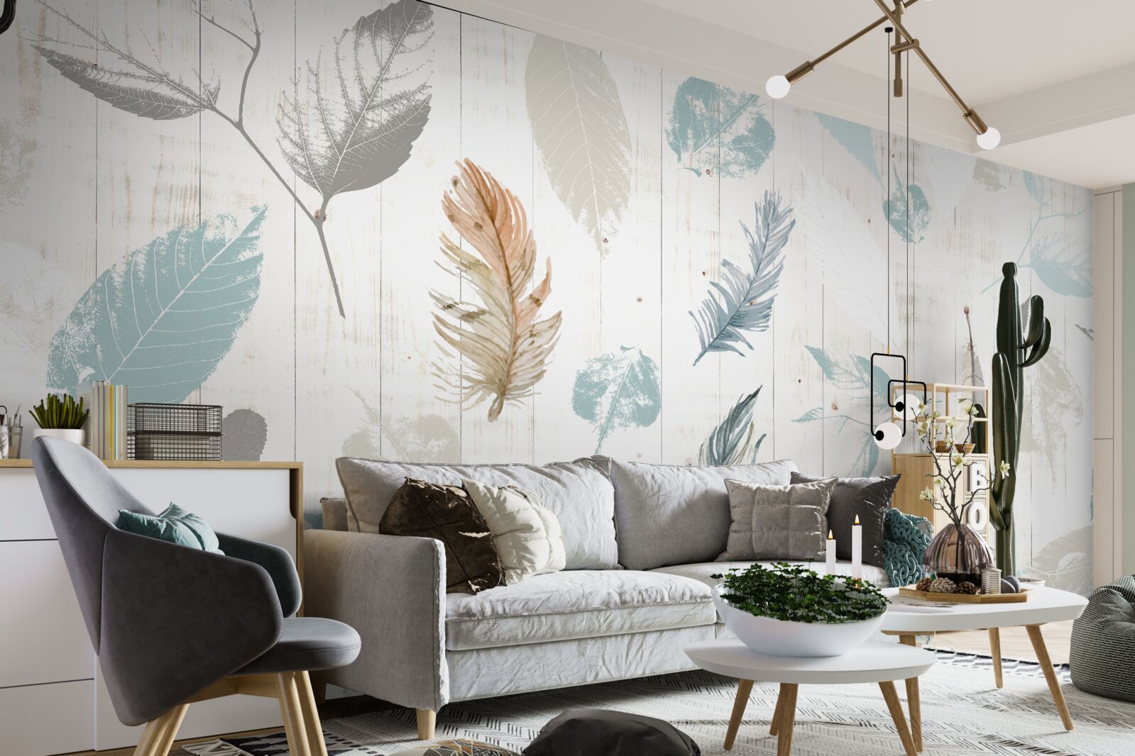 Фотошпалери Сліди осіннього тропічного листя