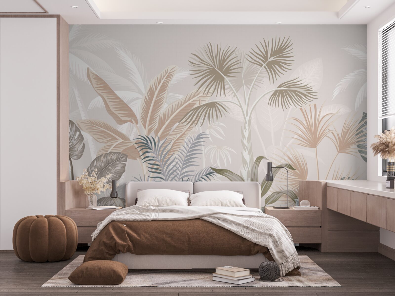 Фотошпалери тропічні рослини під час літніх злив