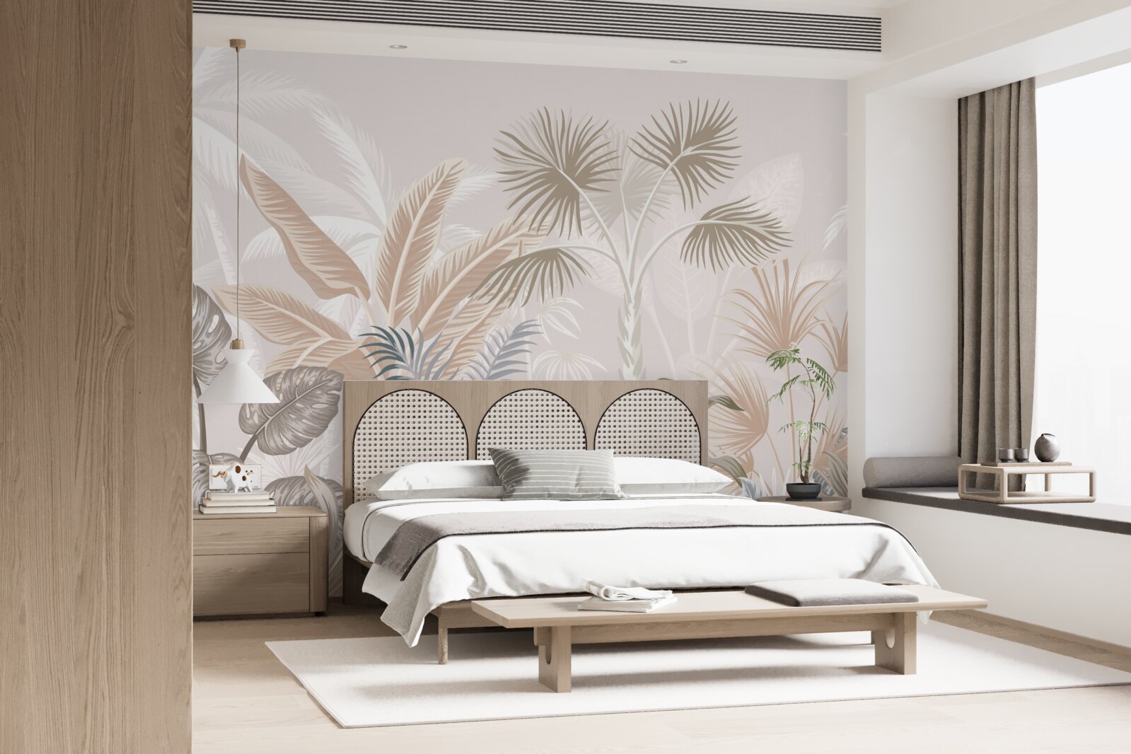 Фотошпалери тропічні рослини під час літніх злив