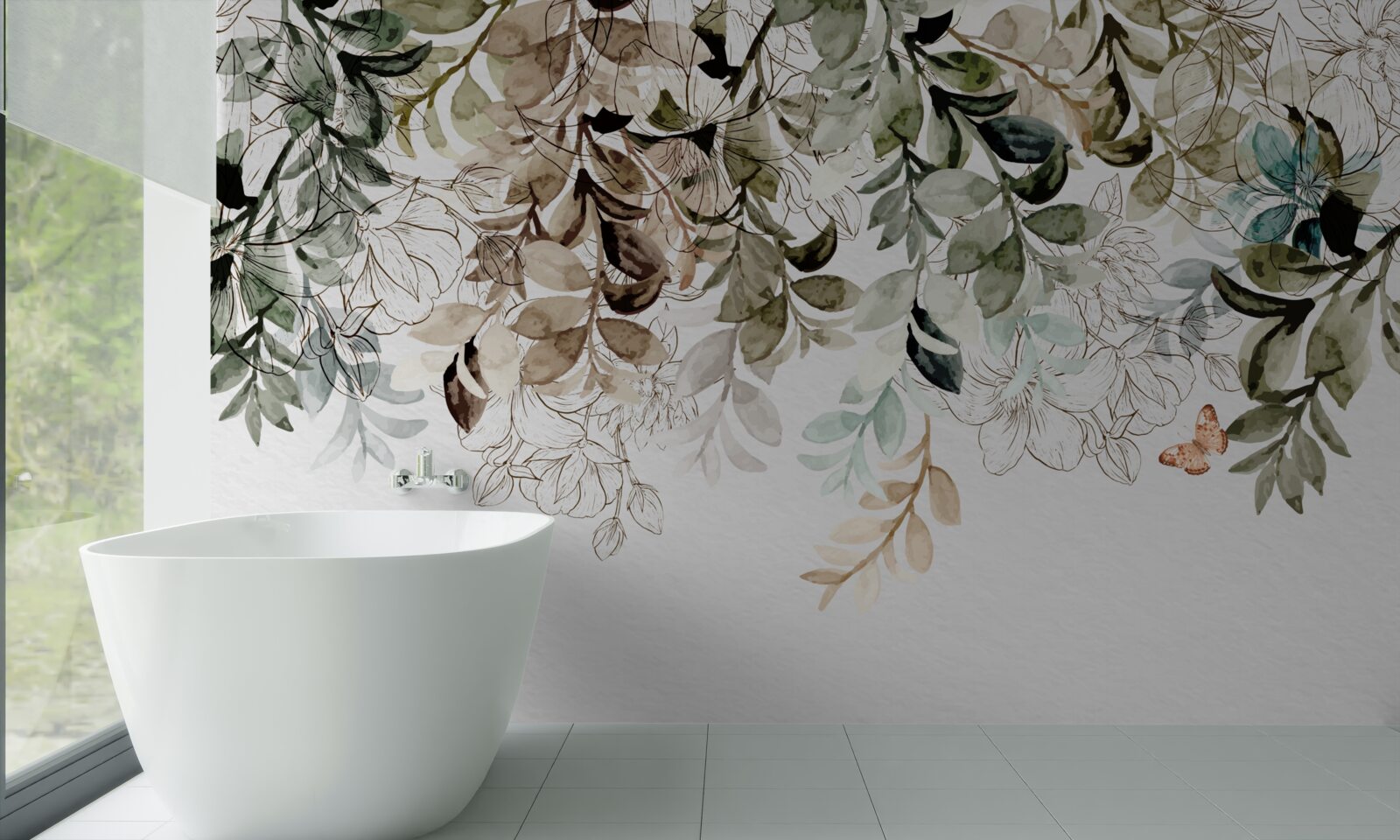 Фотошпалери метелики пурхають під щільним покровом листя