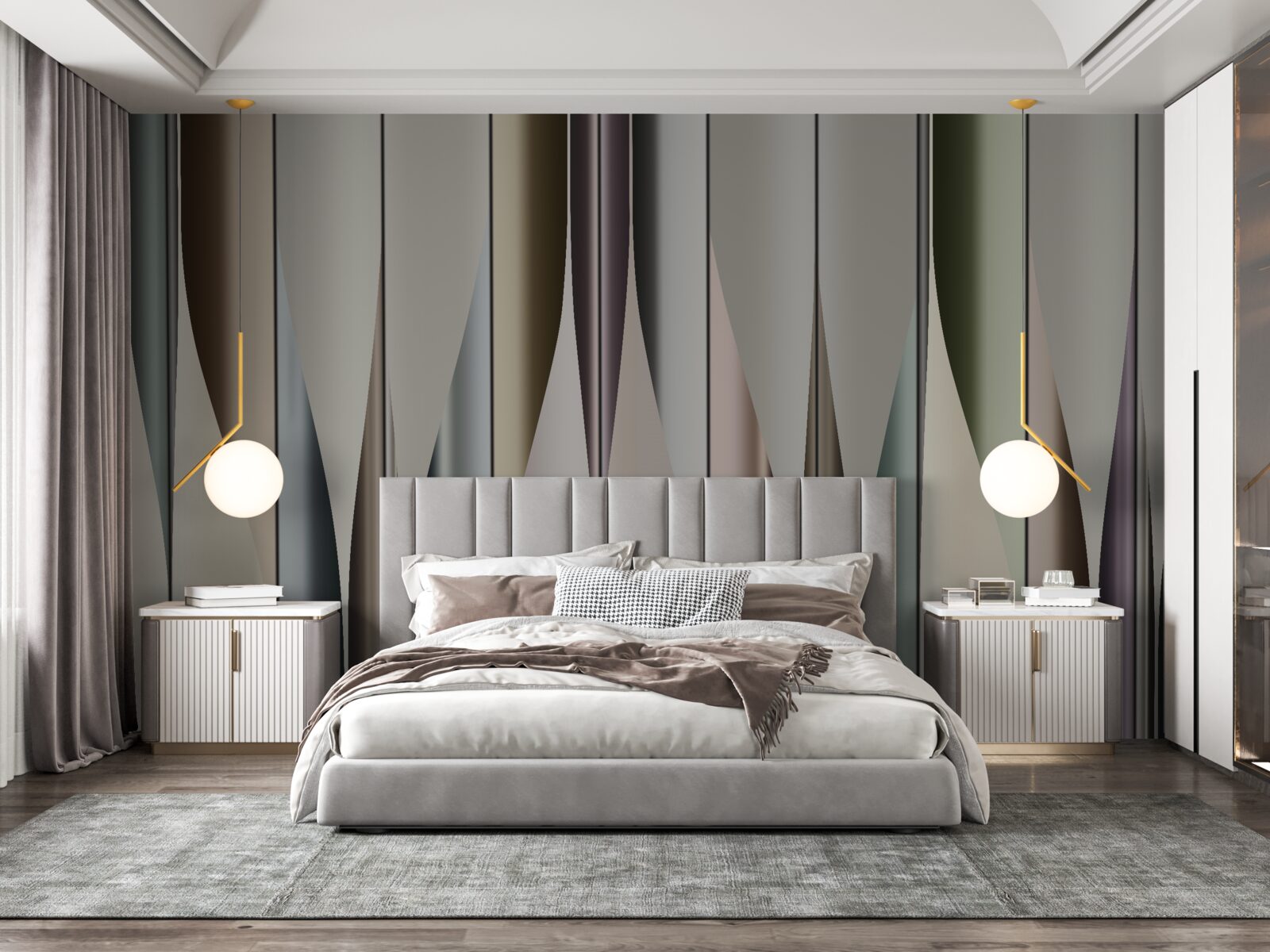 Фотошпалери Паркетна дошка укладена вертикально з загостреними кінцями