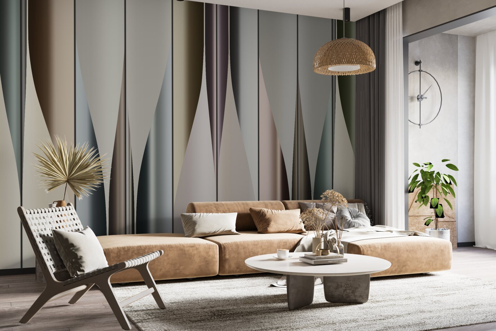 Фотошпалери Паркетна дошка укладена вертикально з загостреними кінцями