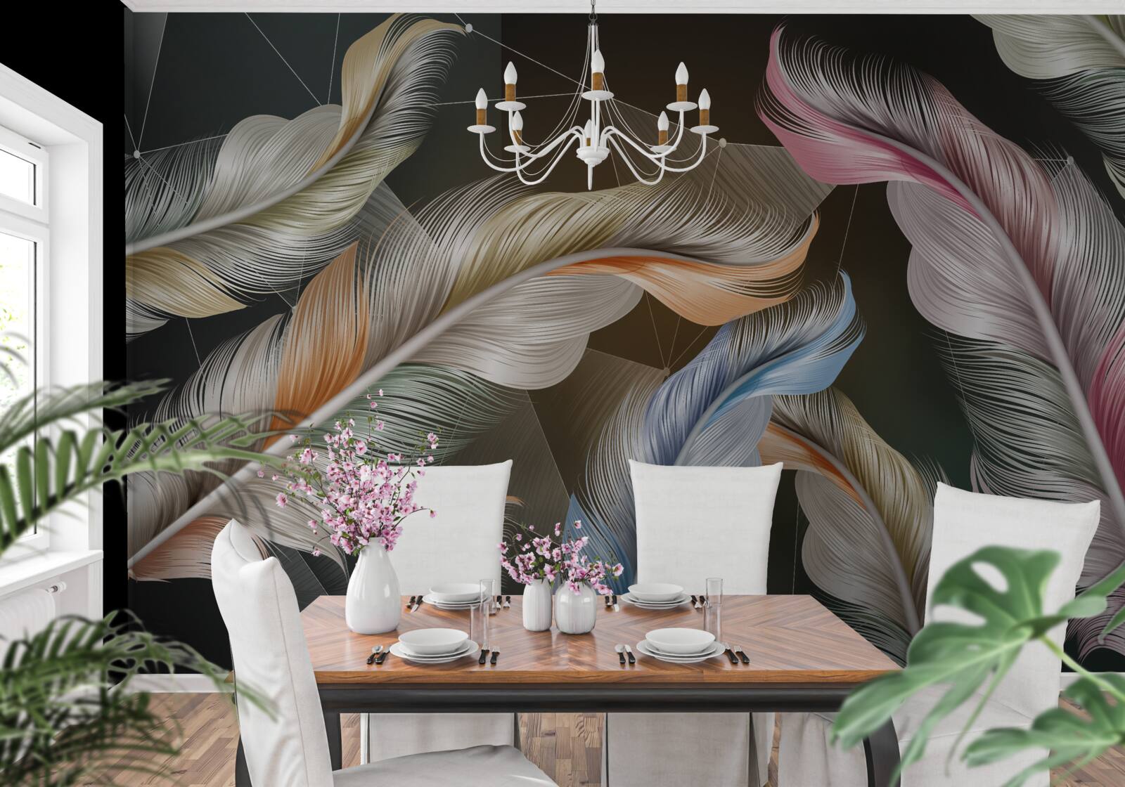 Фотошпалери натяк на яскраві кольори в нічному небі