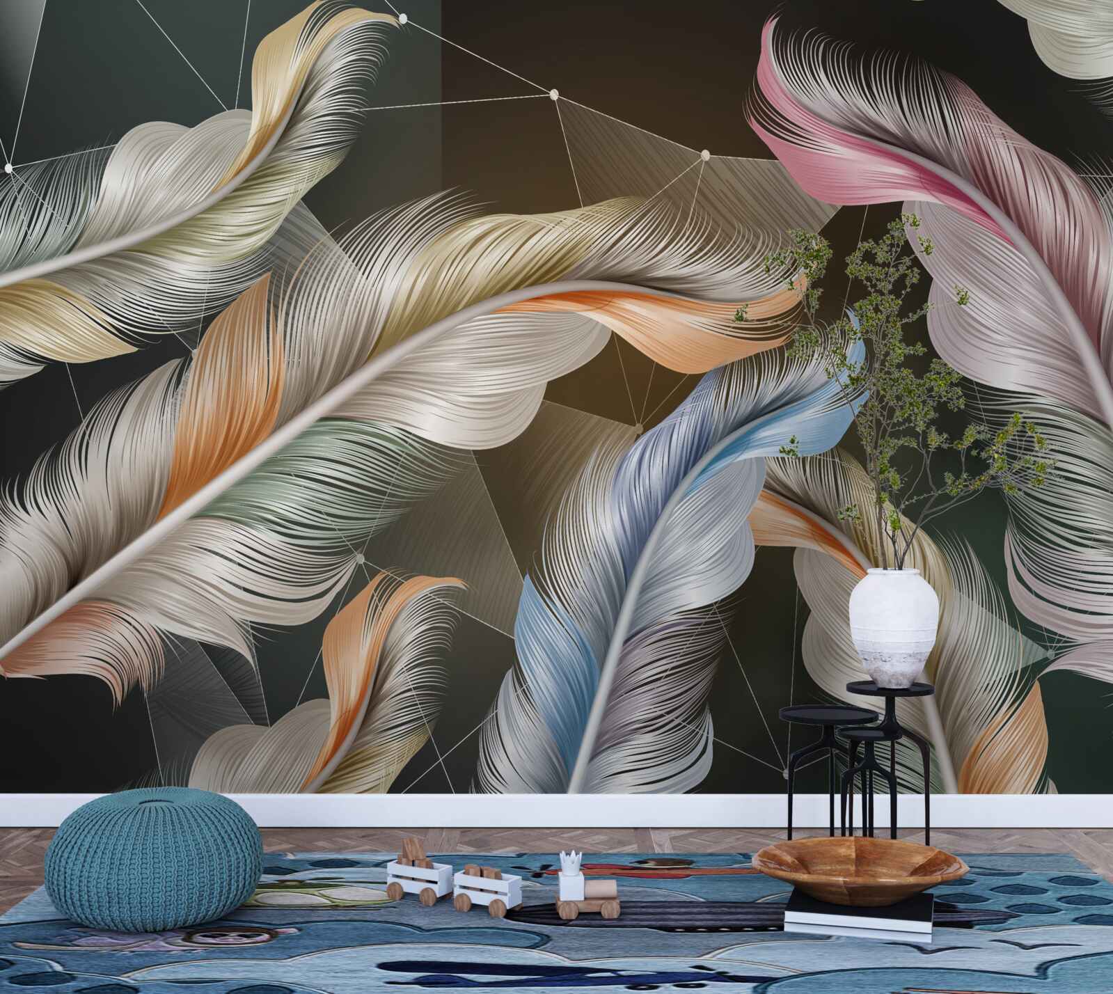 Фотошпалери натяк на яскраві кольори в нічному небі