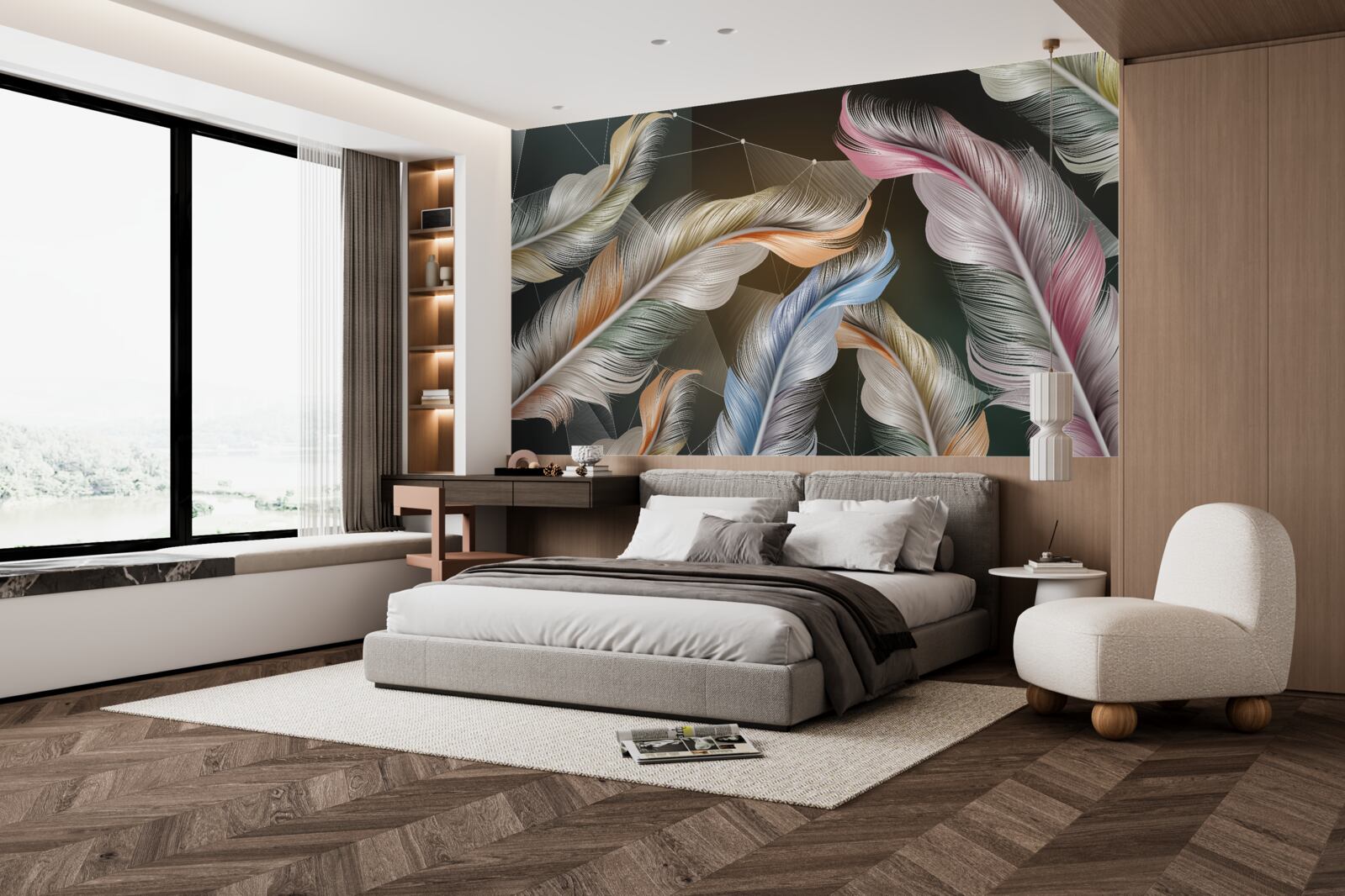 Фотошпалери натяк на яскраві кольори в нічному небі