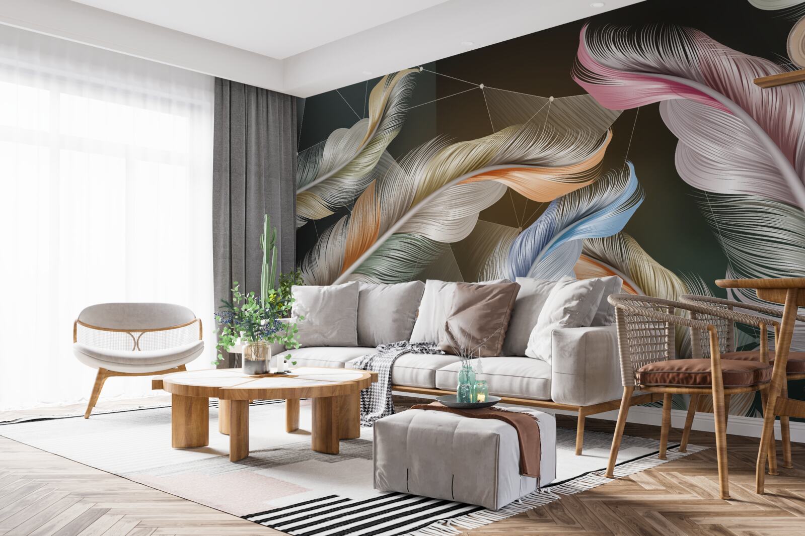 Фотошпалери натяк на яскраві кольори в нічному небі