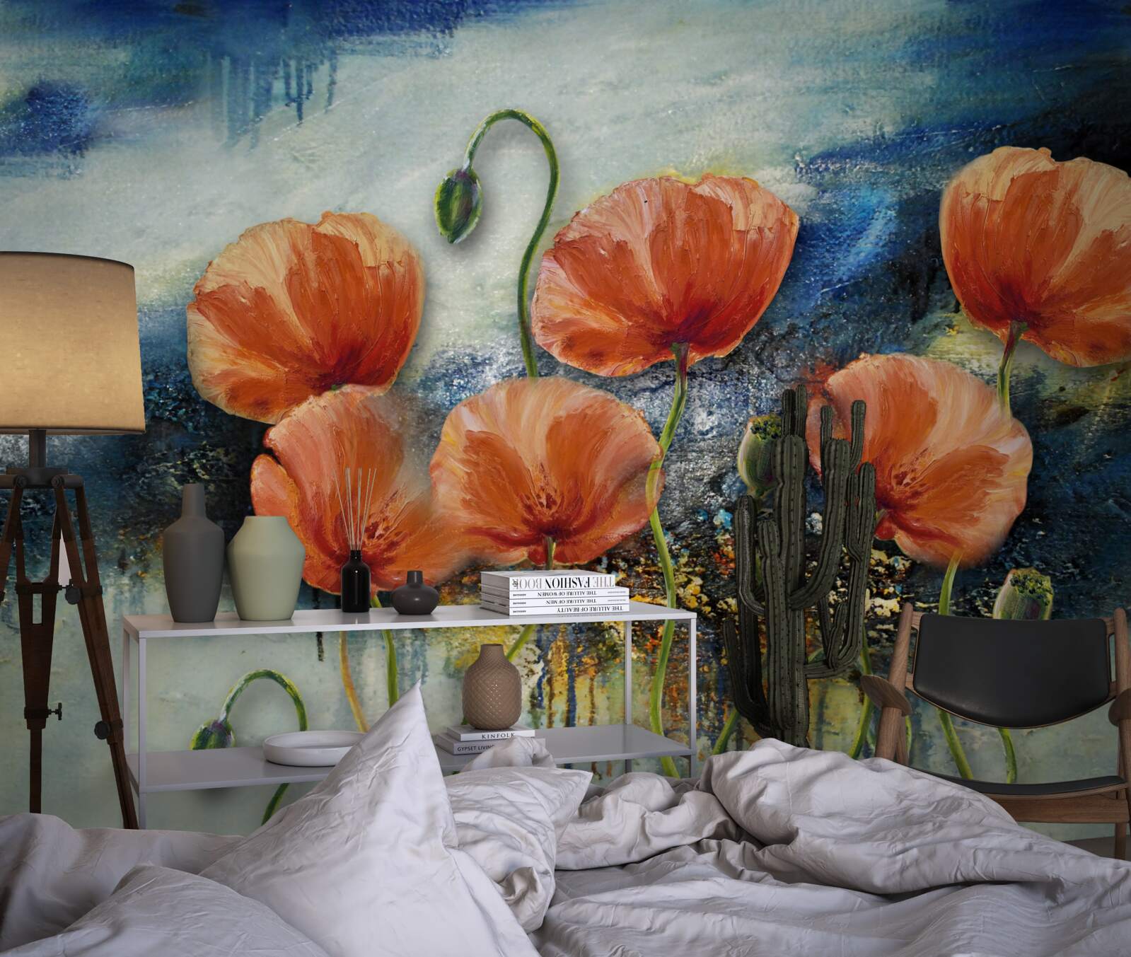 Фотошпалери колекція витончених червоних літніх маків