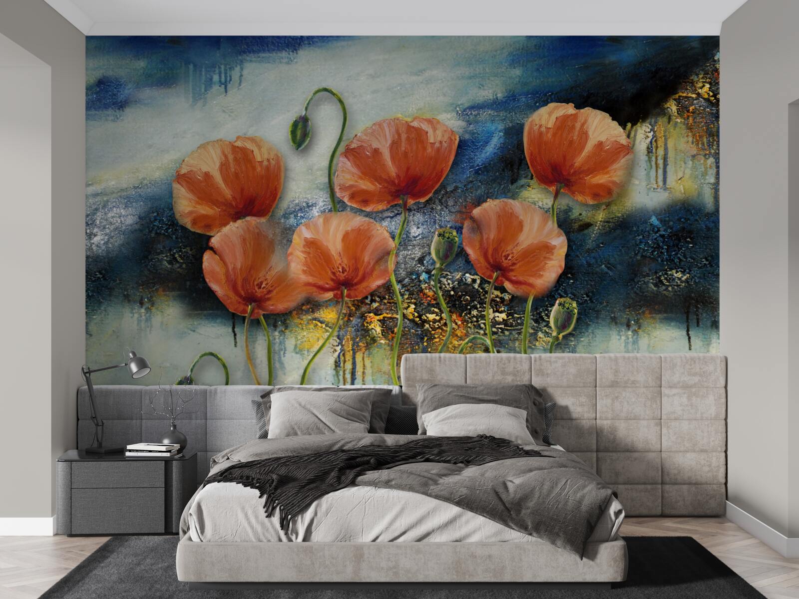 Фотошпалери колекція витончених червоних літніх маків