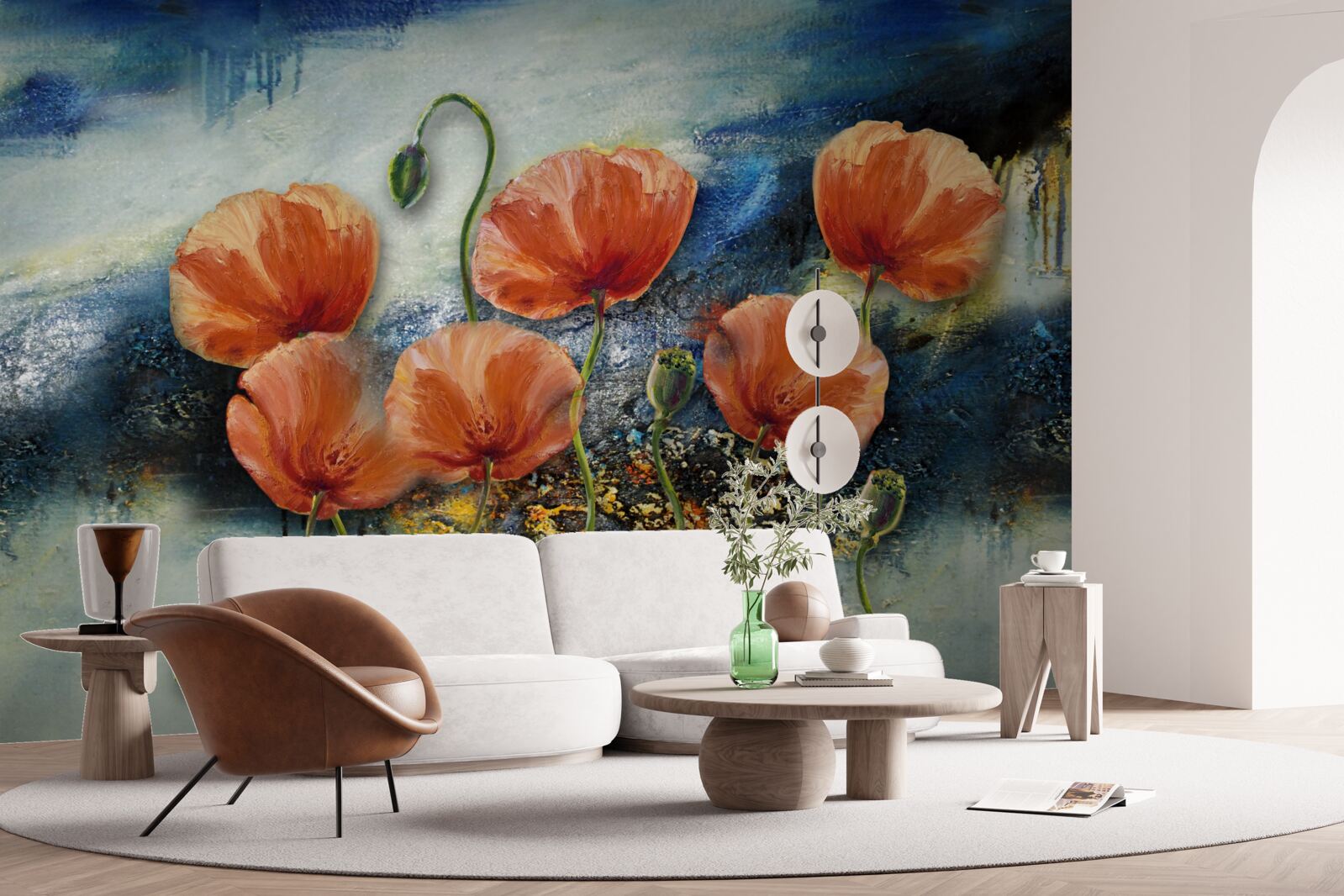 Фотошпалери колекція витончених червоних літніх маків