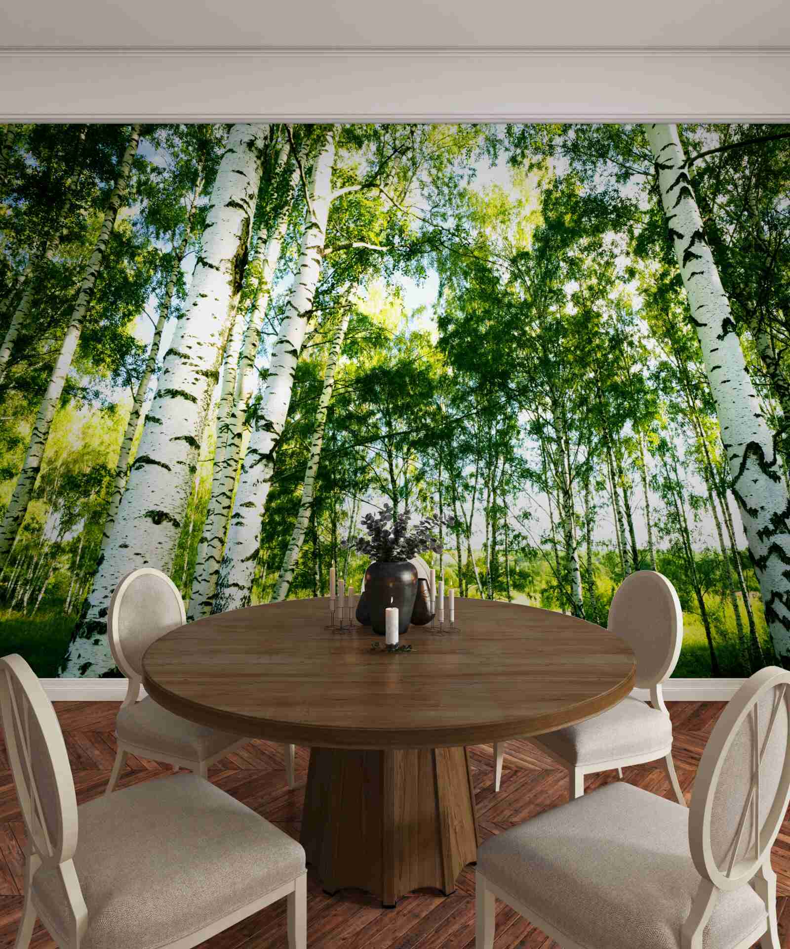 Фотошпалери березовий ліс