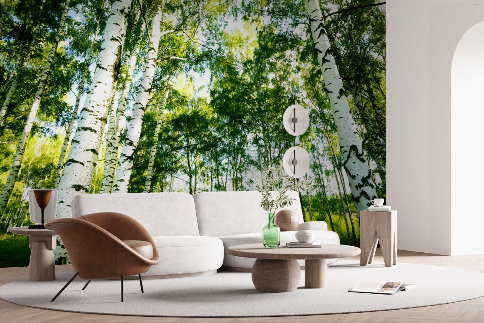 Фотошпалери березовий ліс