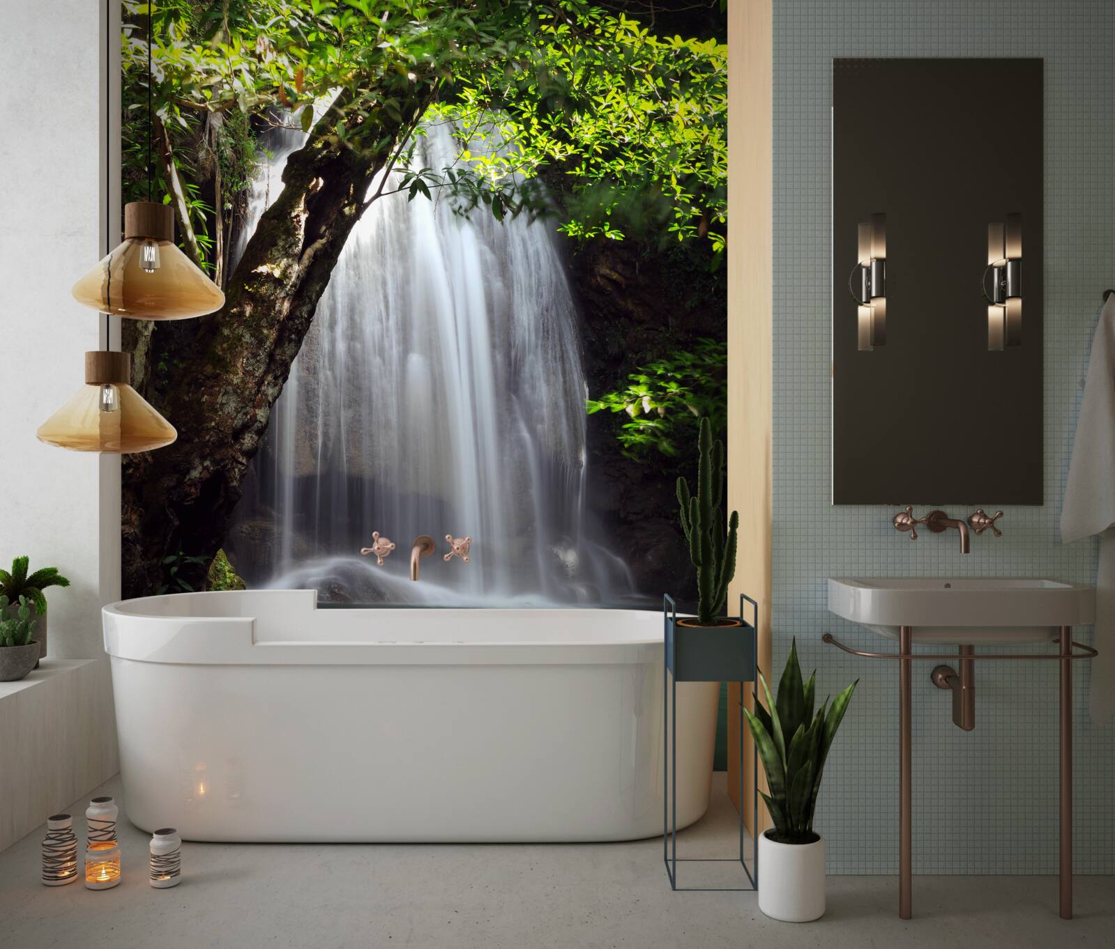 Фотошпалери ераван, водоспад у лісовому масиві Таїланду, розташований у канчанабурі