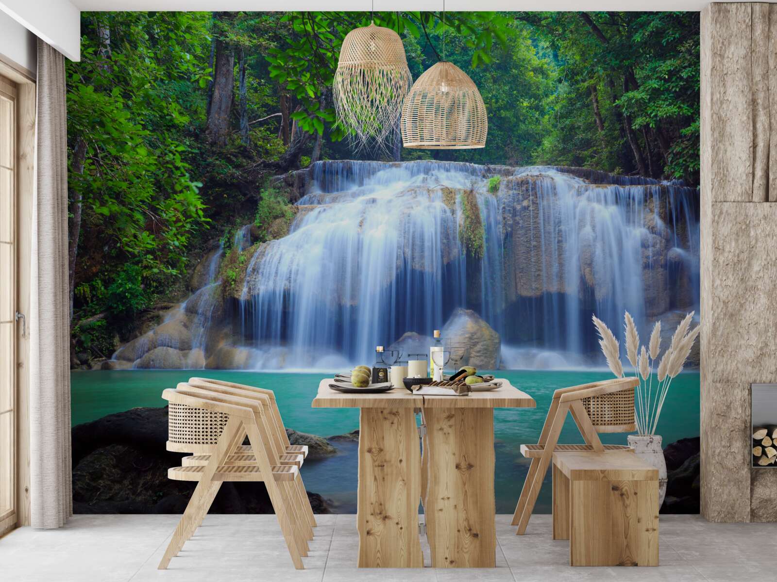 Фотошпалери водоспад ераван у канчанабурі, тайланд