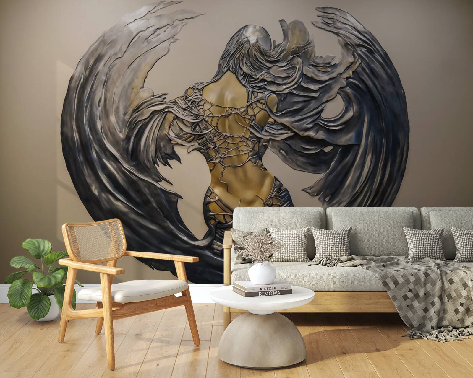 Фотошпалери серафим на стіні