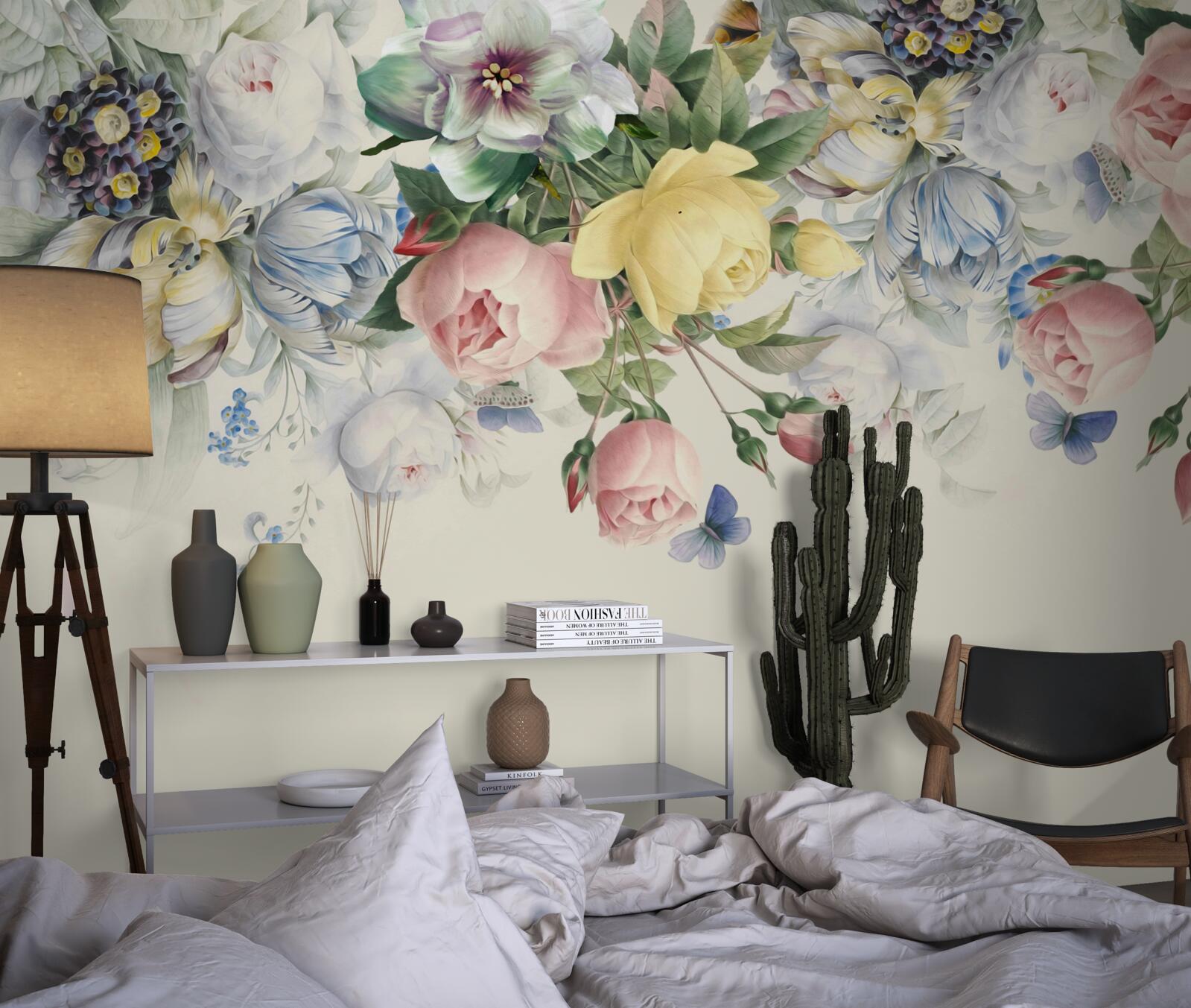 Фотошпалери набір рожевих квітів