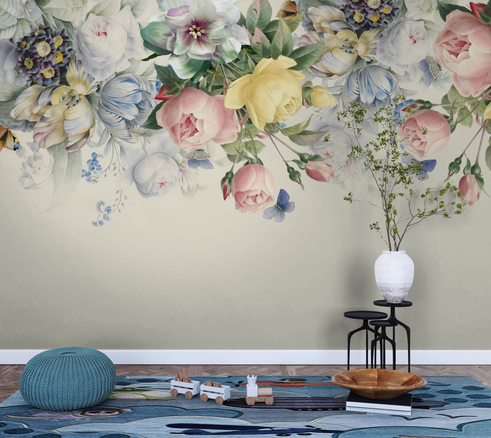 Фотошпалери набір рожевих квітів