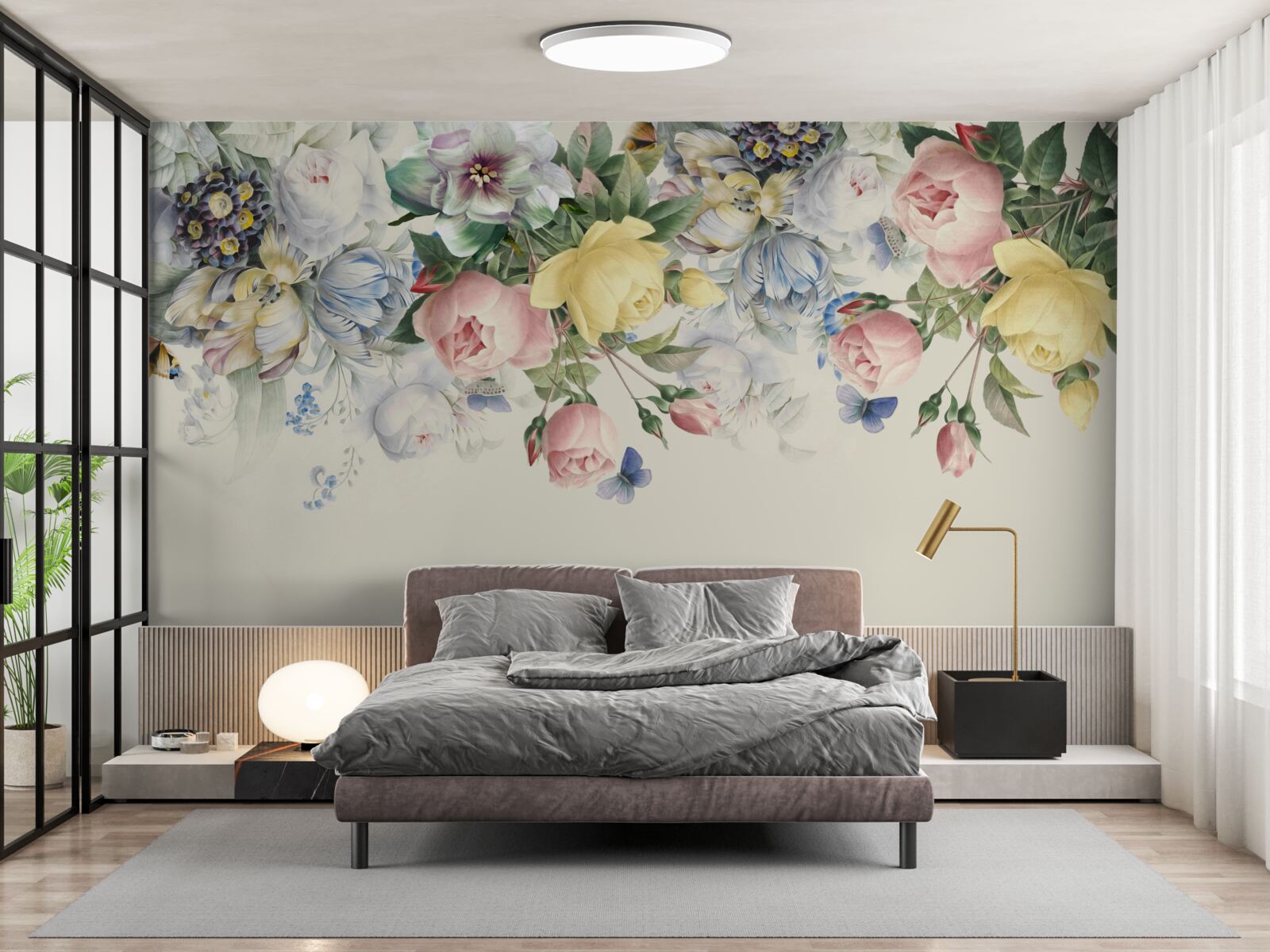 Фотошпалери набір рожевих квітів