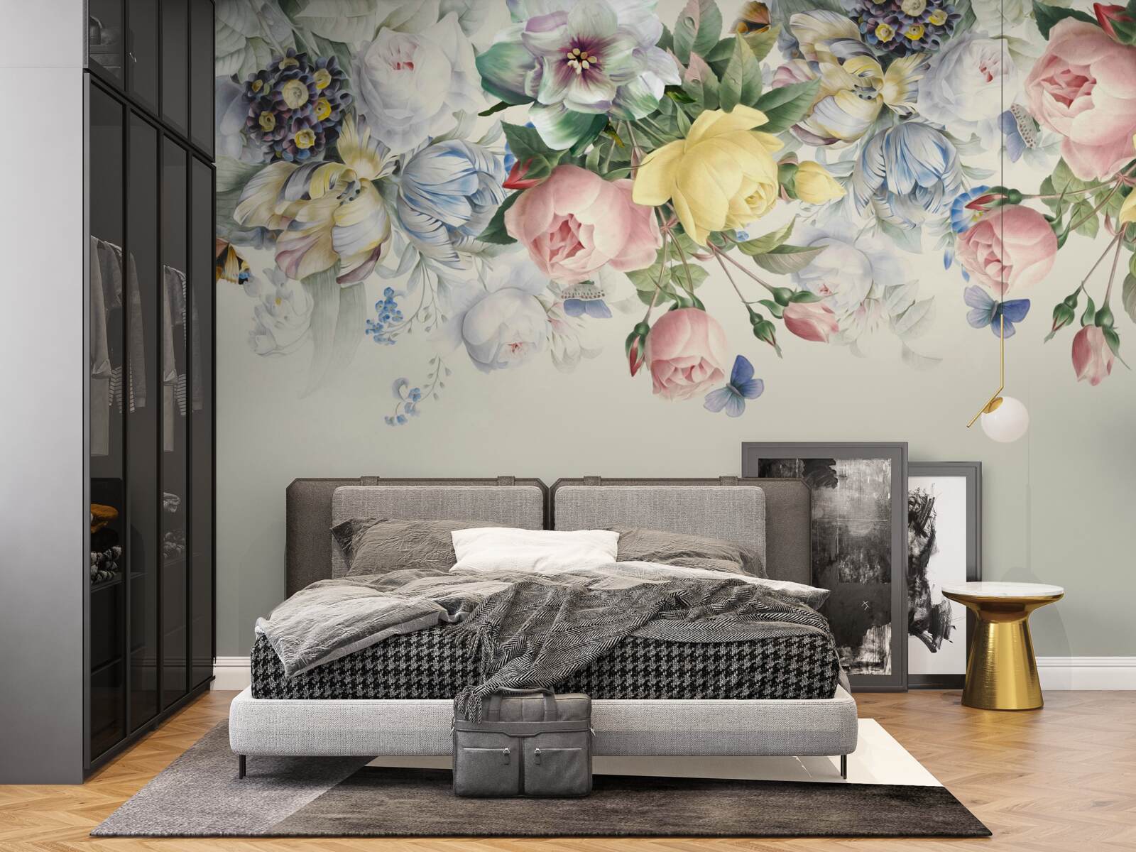 Фотошпалери набір рожевих квітів