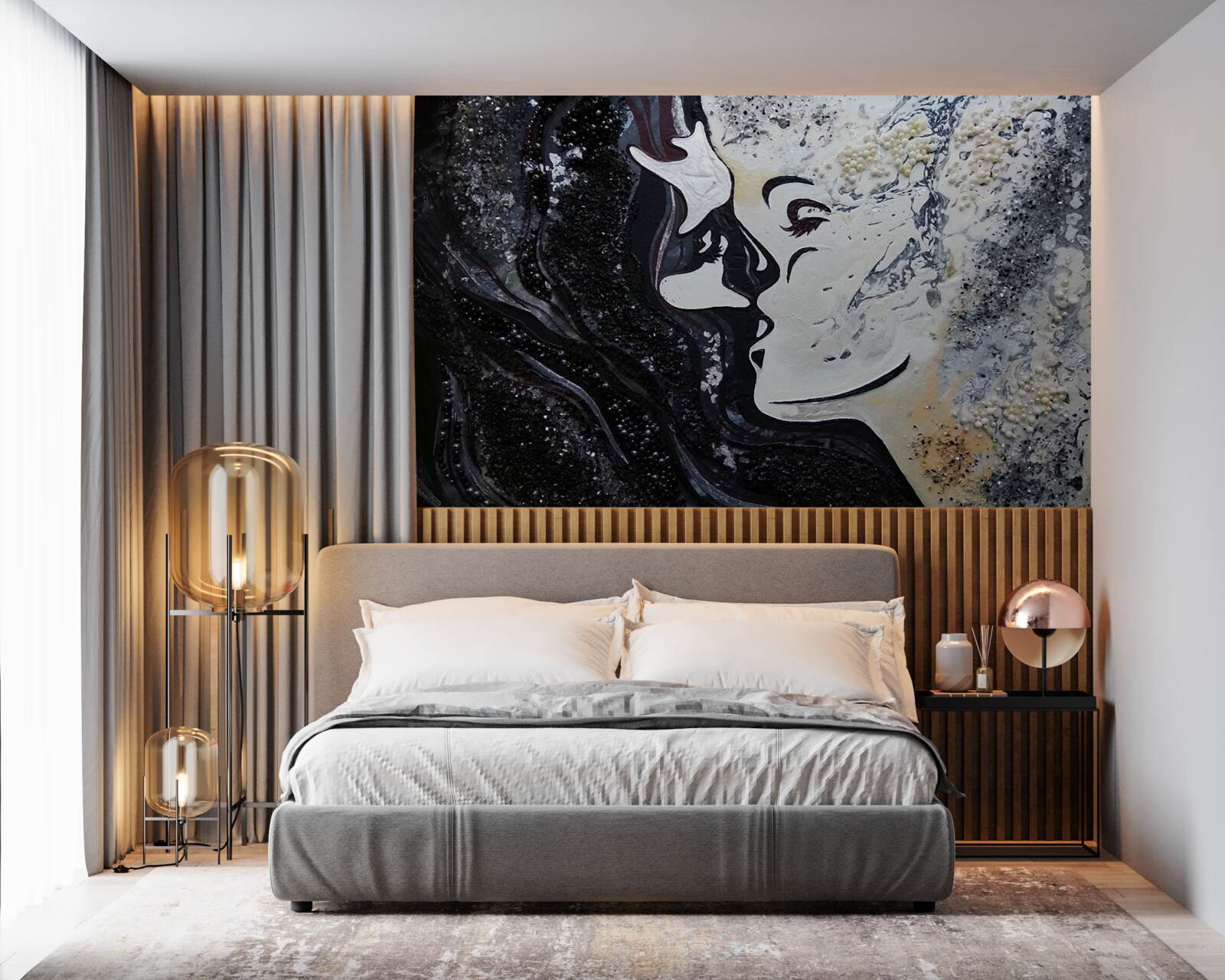 Фотошпалери поцілунок пристрасті на стіні