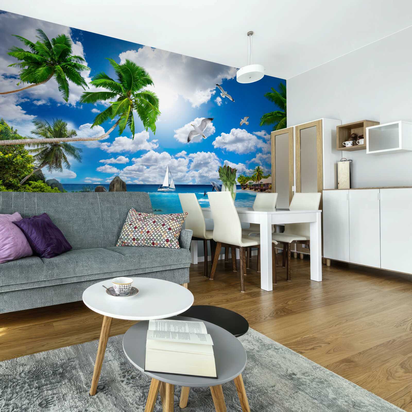 Фотошпалери шматочок неба на стіні