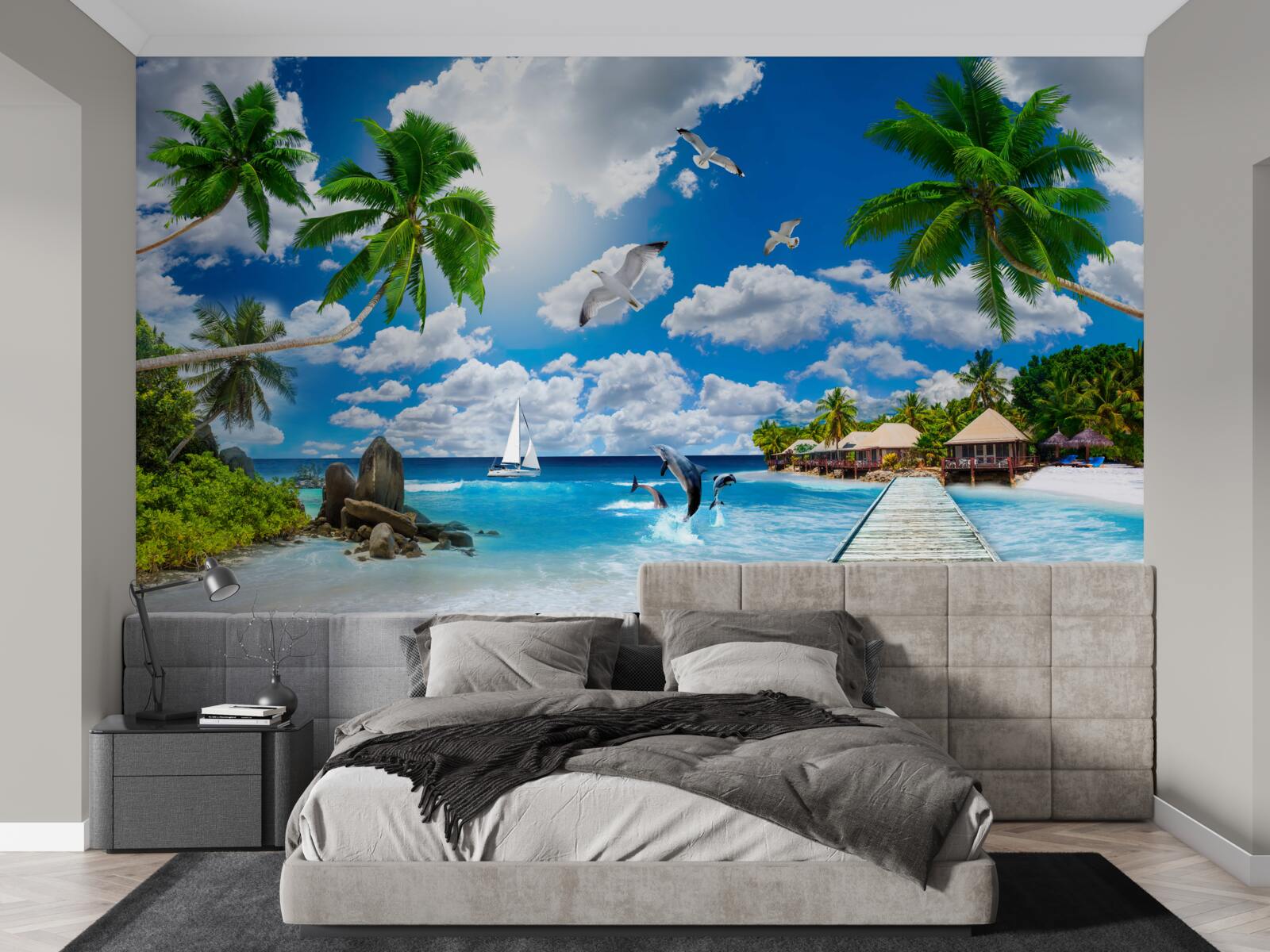 Фотошпалери шматочок неба на стіні