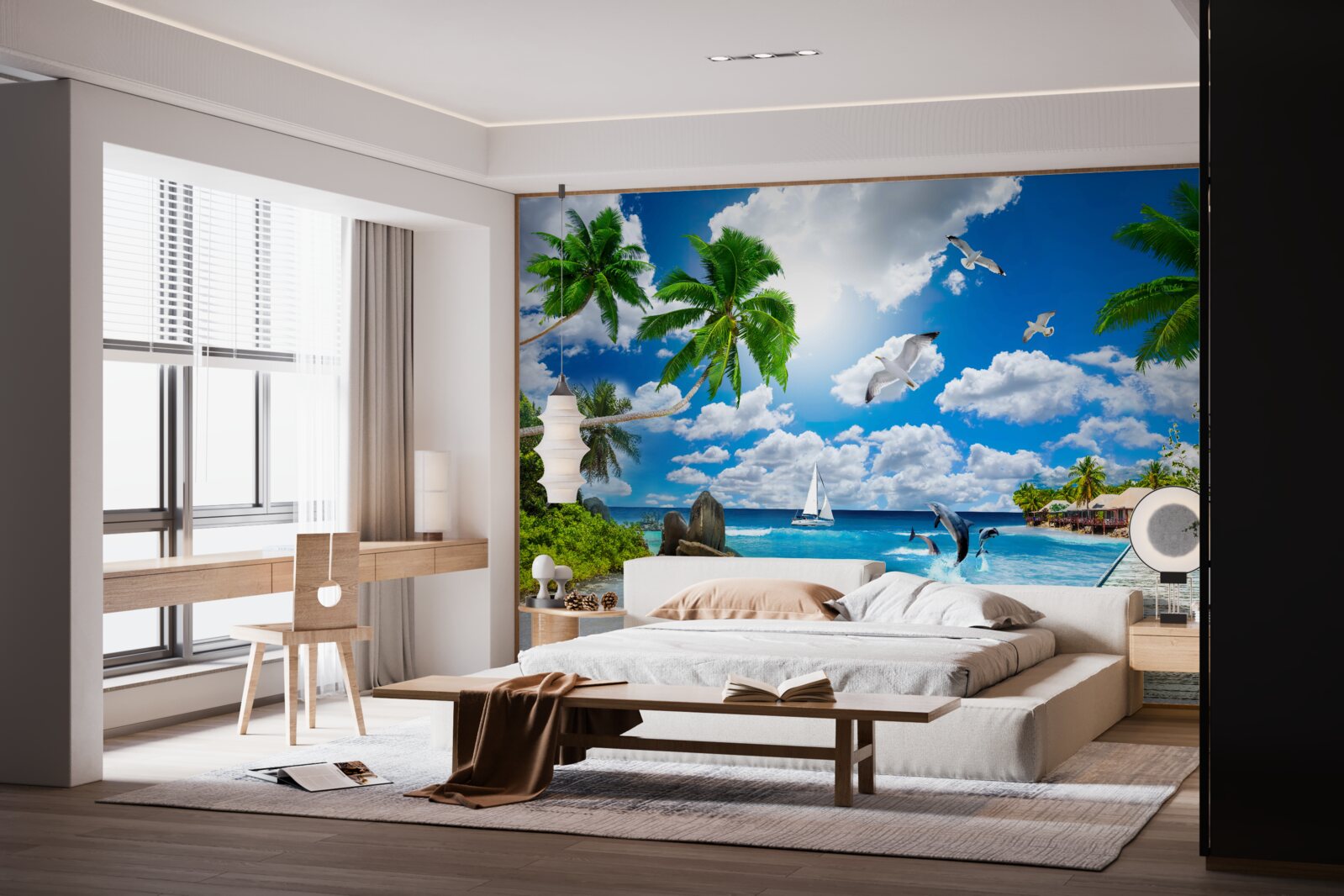 Фотошпалери шматочок неба на стіні