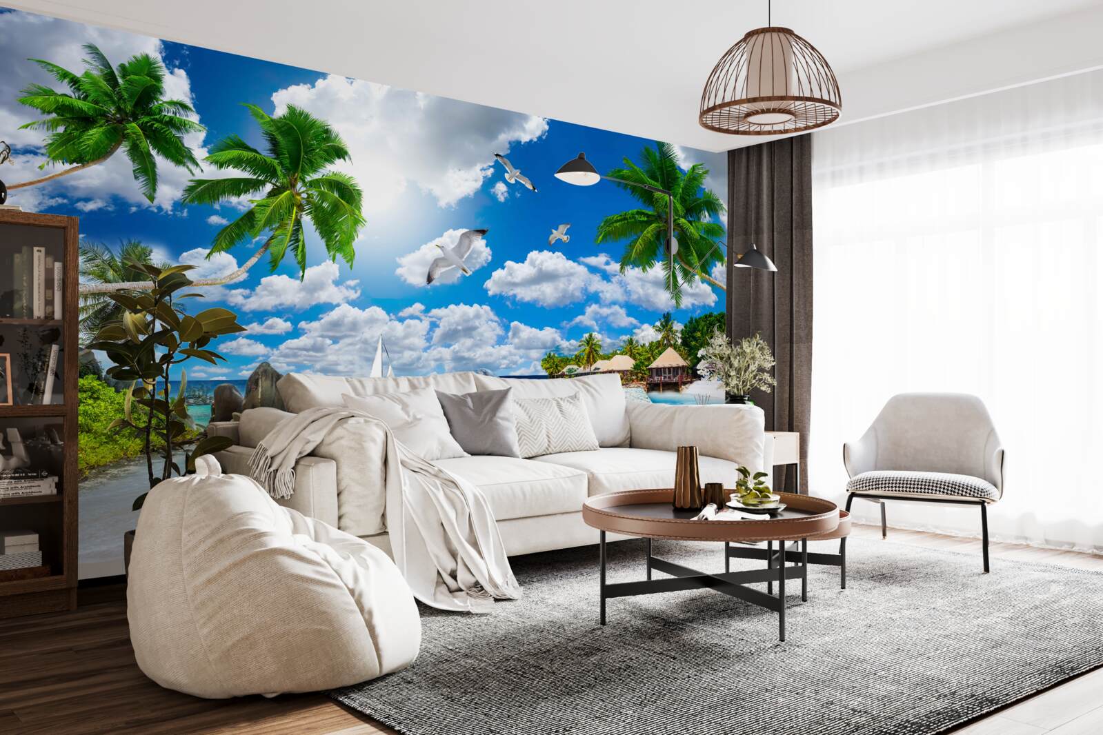 Фотошпалери шматочок неба на стіні