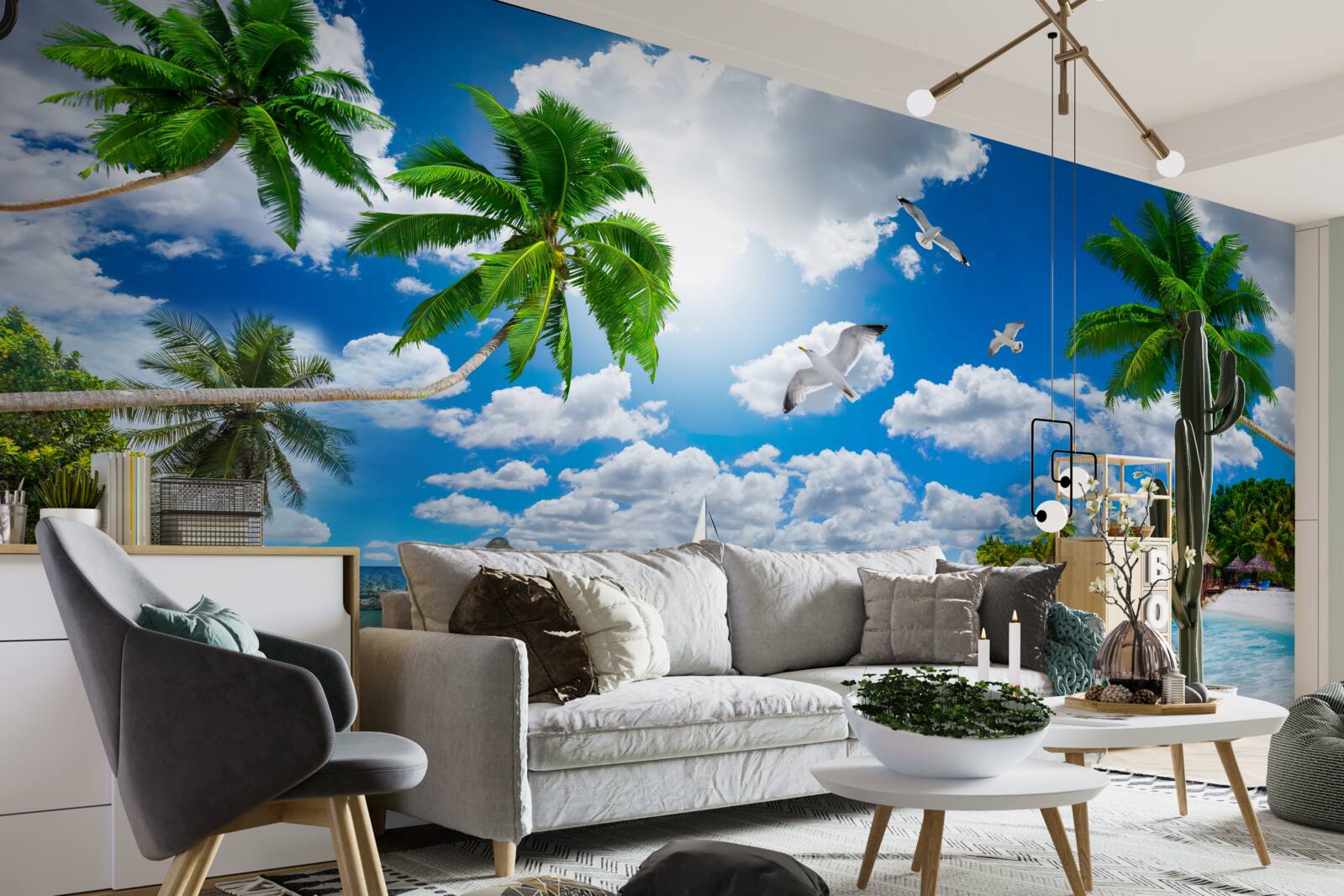 Фотошпалери шматочок неба на стіні