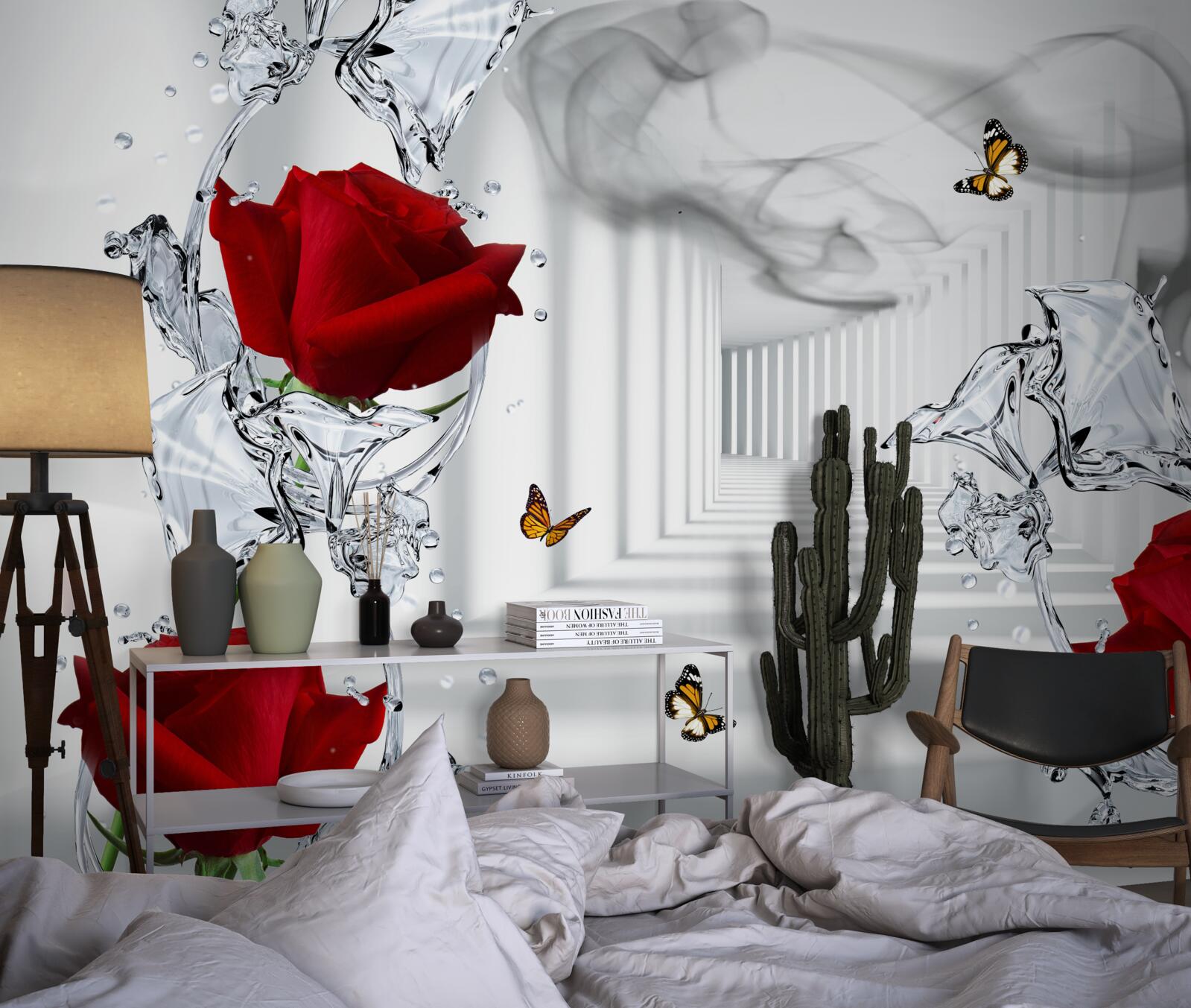 Фотошпалери шпалери, червоно-білі