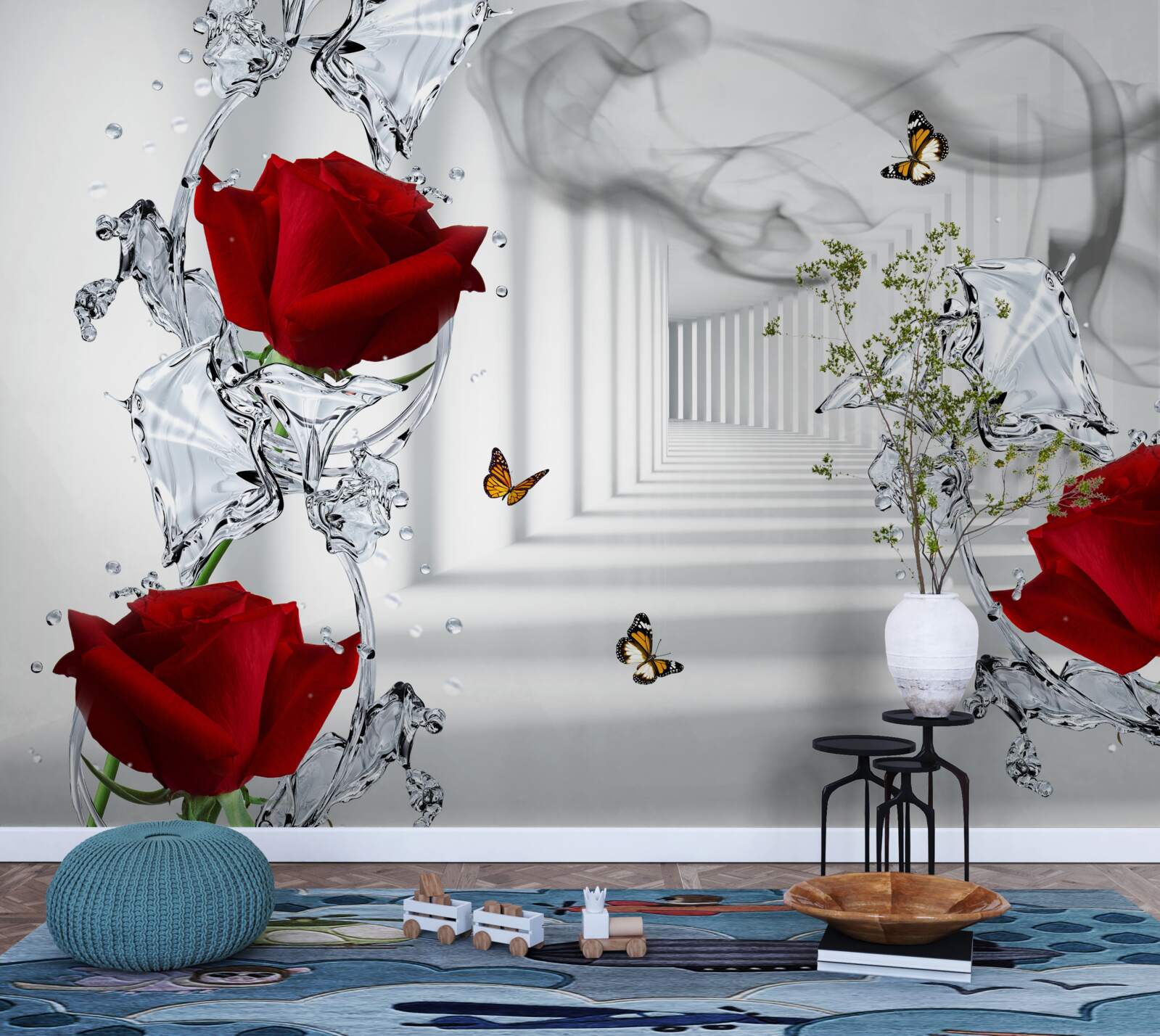 Фотошпалери шпалери, червоно-білі