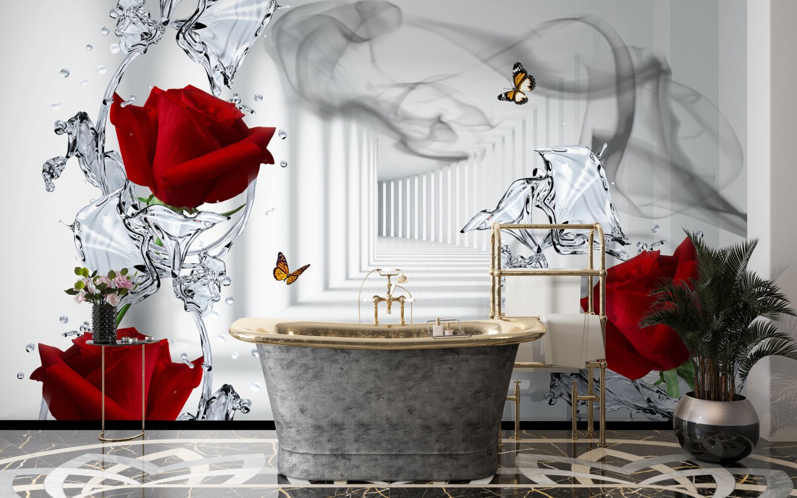 Фотошпалери шпалери, червоно-білі