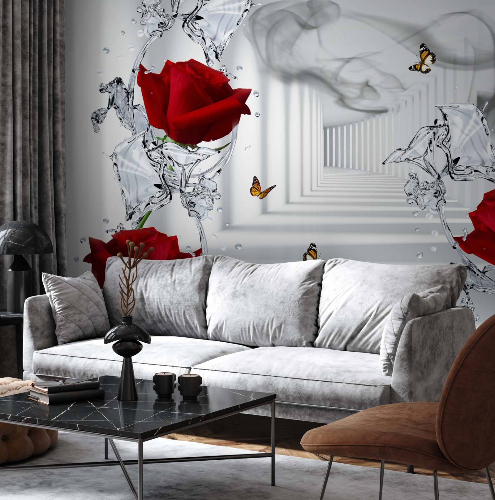 Фотошпалери шпалери, червоно-білі