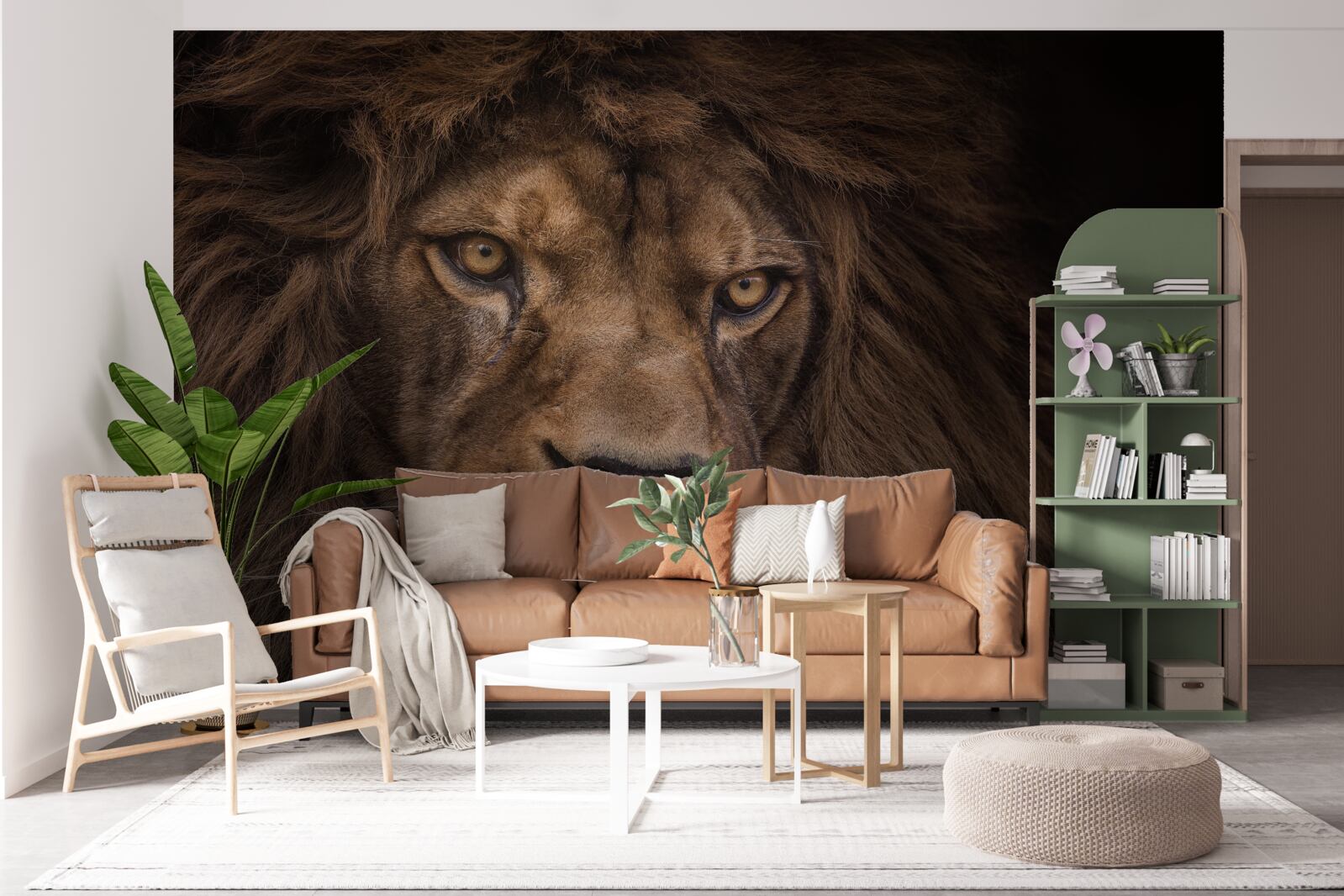 Фотошпалери Стіна і лев