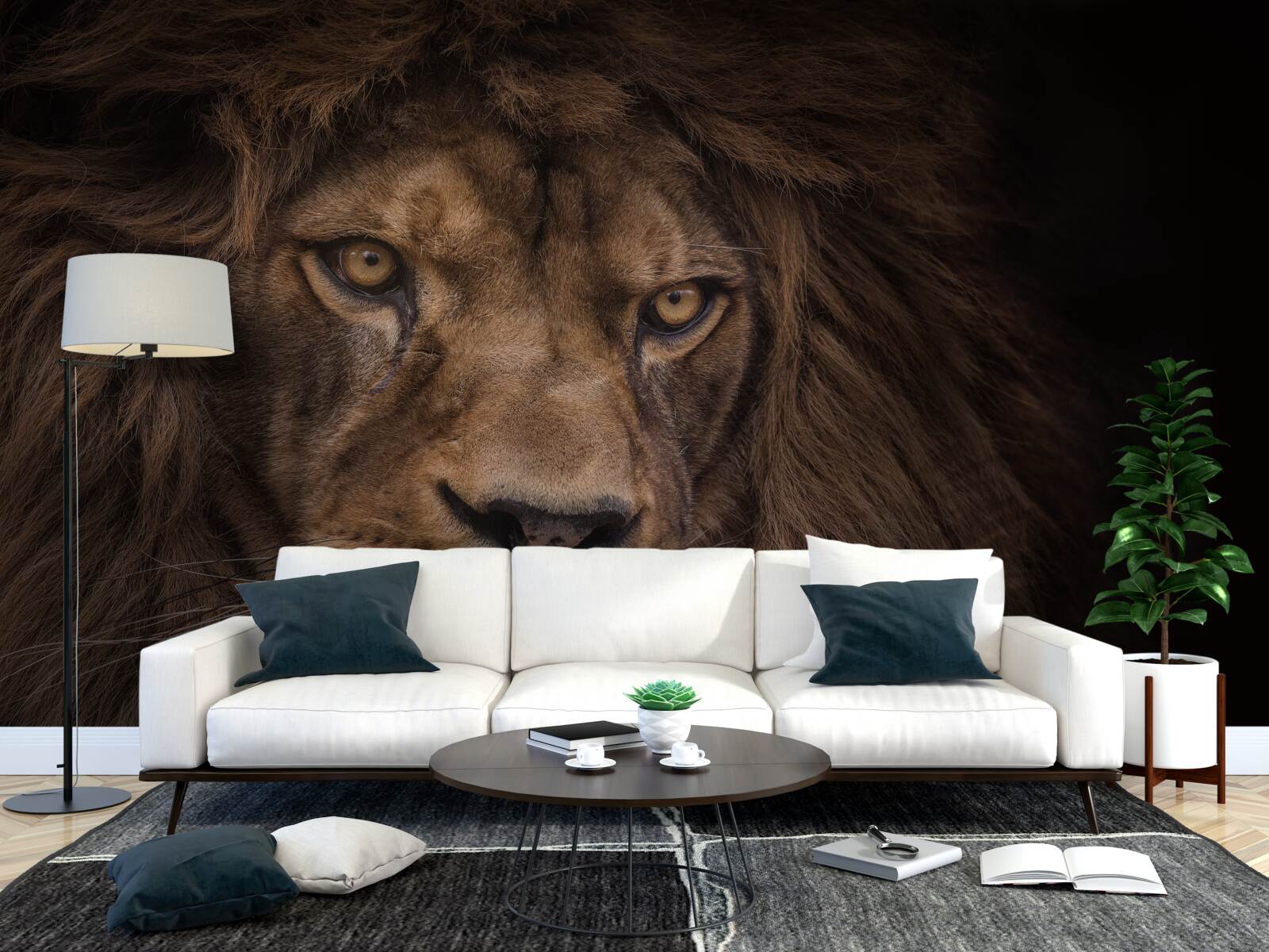 Фотошпалери Стіна і лев