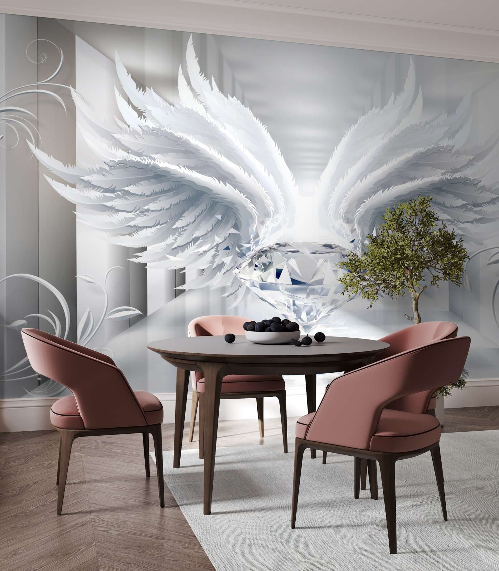 Фотошпалери Стіна, ручка та білий колір