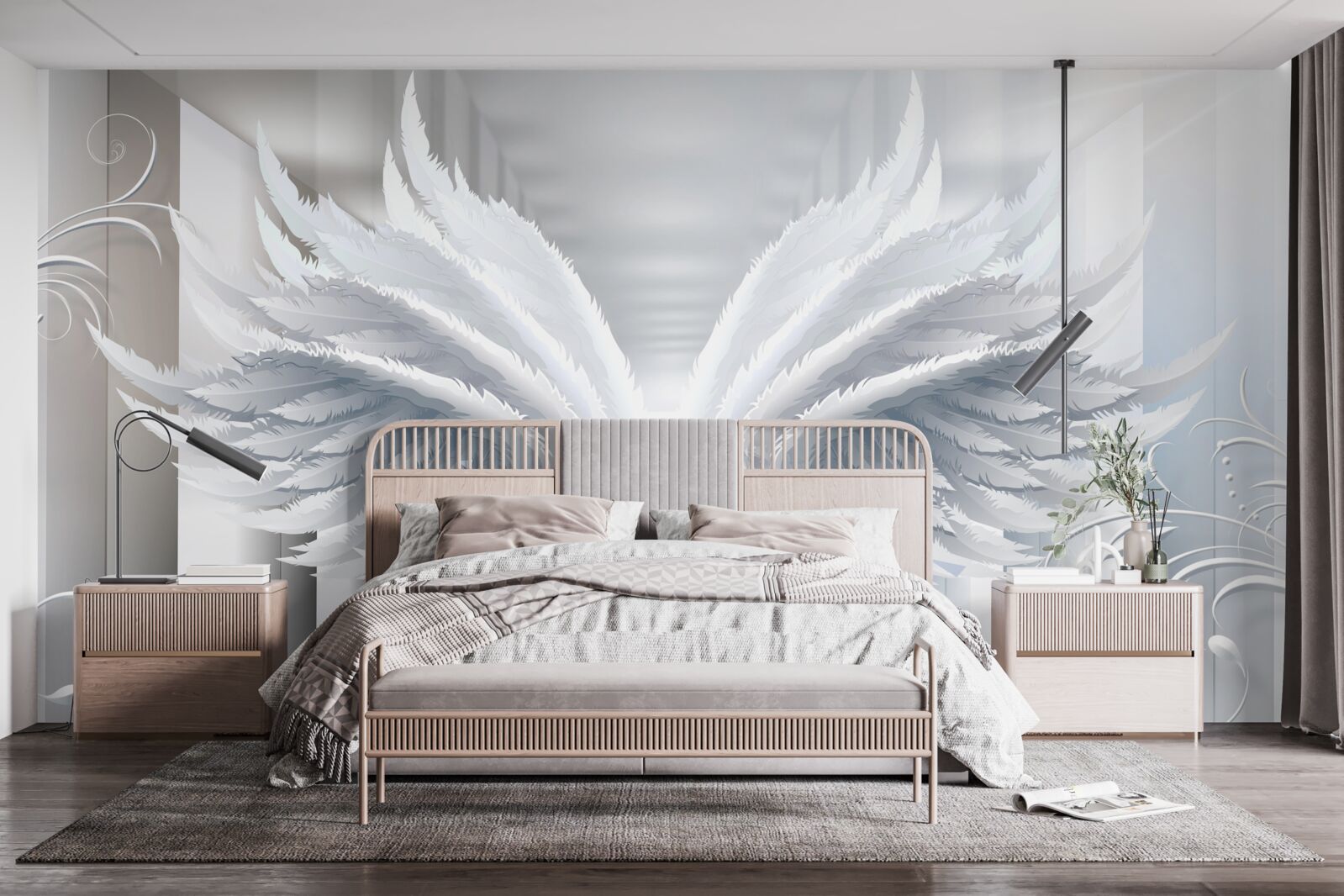 Фотошпалери Стіна, ручка та білий колір