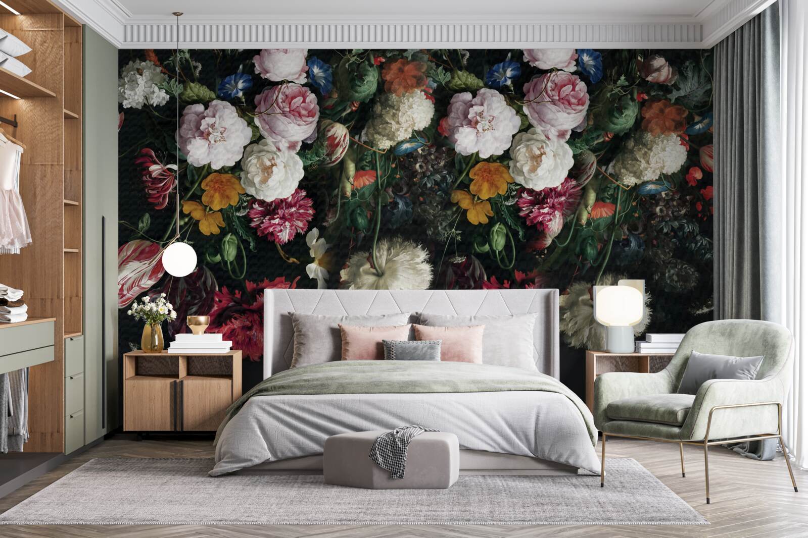 Фотошпалери усічені бутони, ботаніка та сучасна творчість