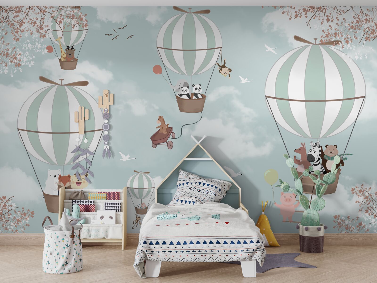 Фотошпалери продукт, ілюстрація та повітряна кулька