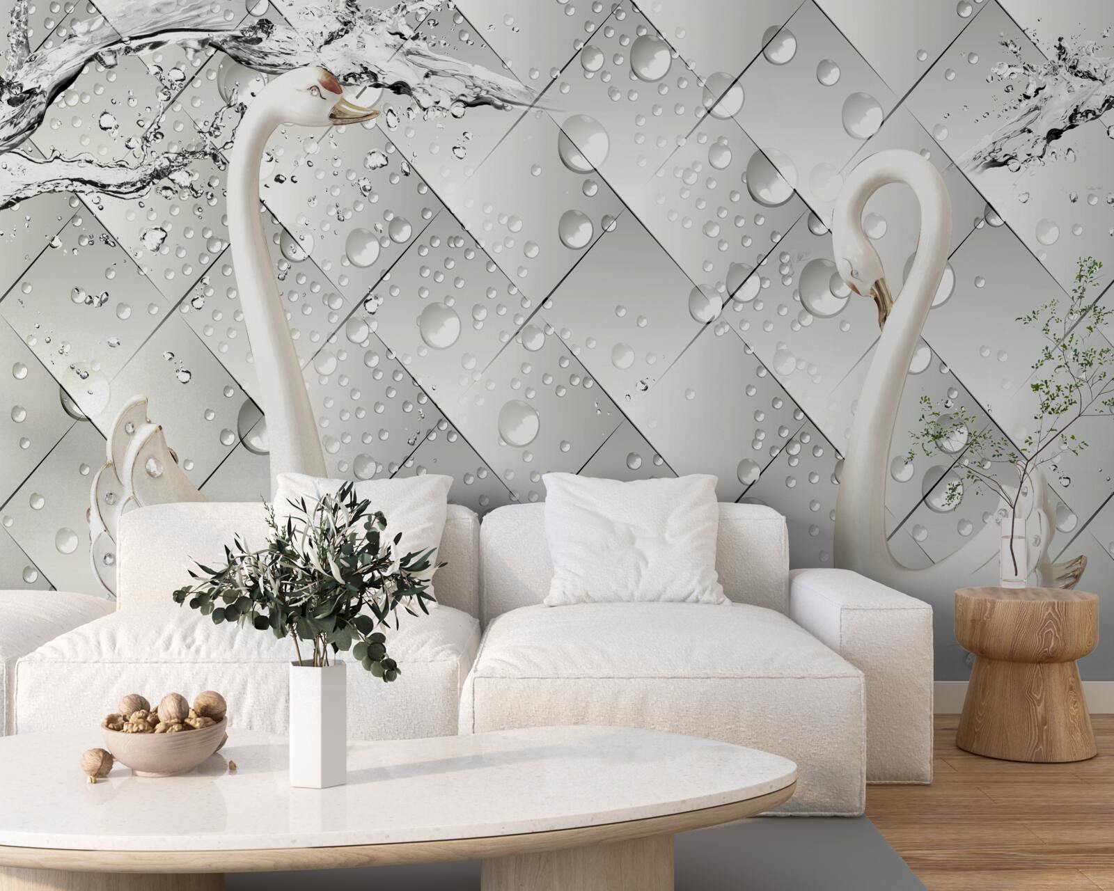 Фотошпалери біла стіна та шпалери