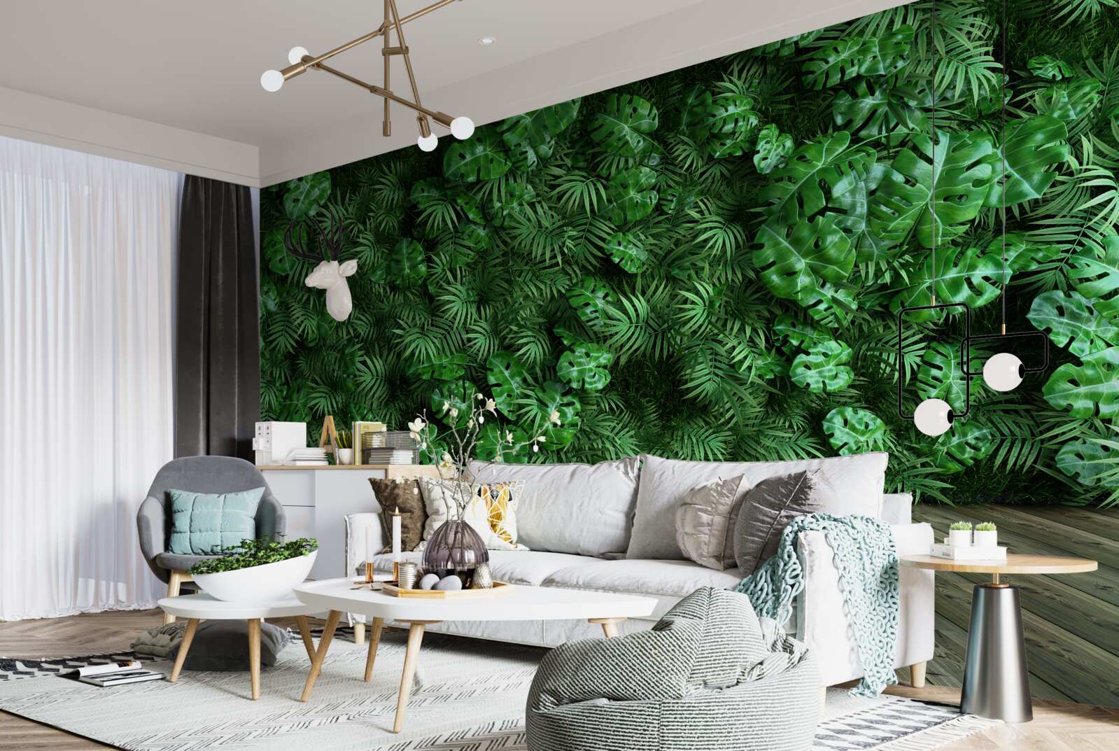 Фотошпалери зелень, рослини та листя