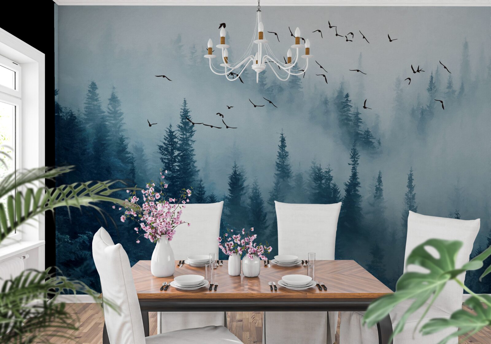 Фотошпалери mglisty las