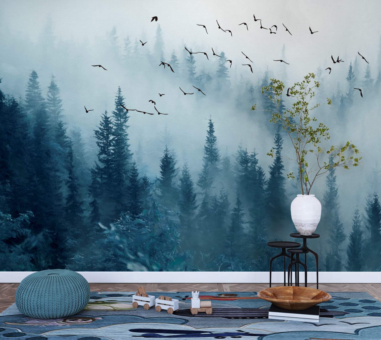 Фотошпалери mglisty las